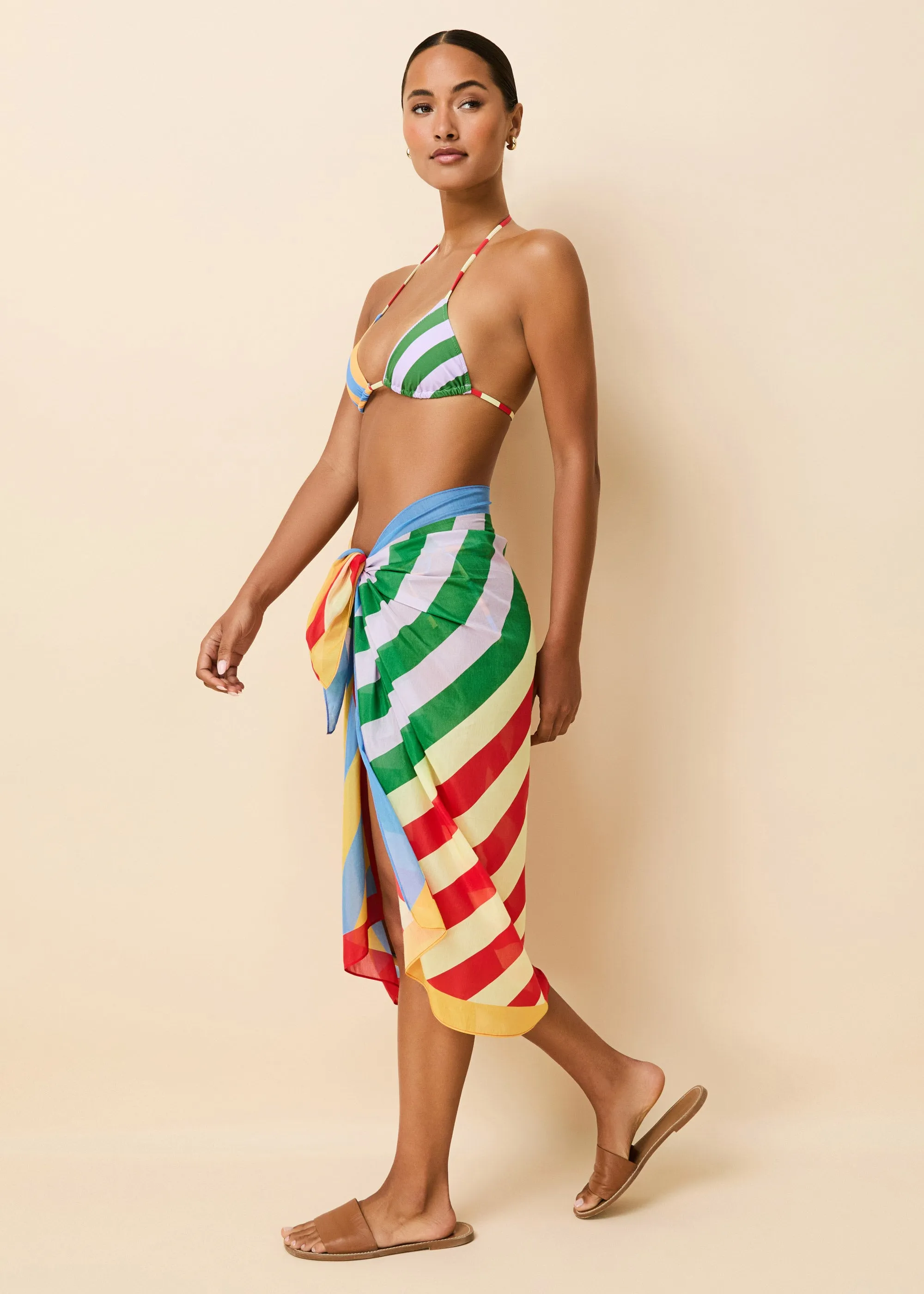 Silk Blend Pareo Colorblock Beach Stripe sold by SOLID & STRIPED product image thumbnail 4