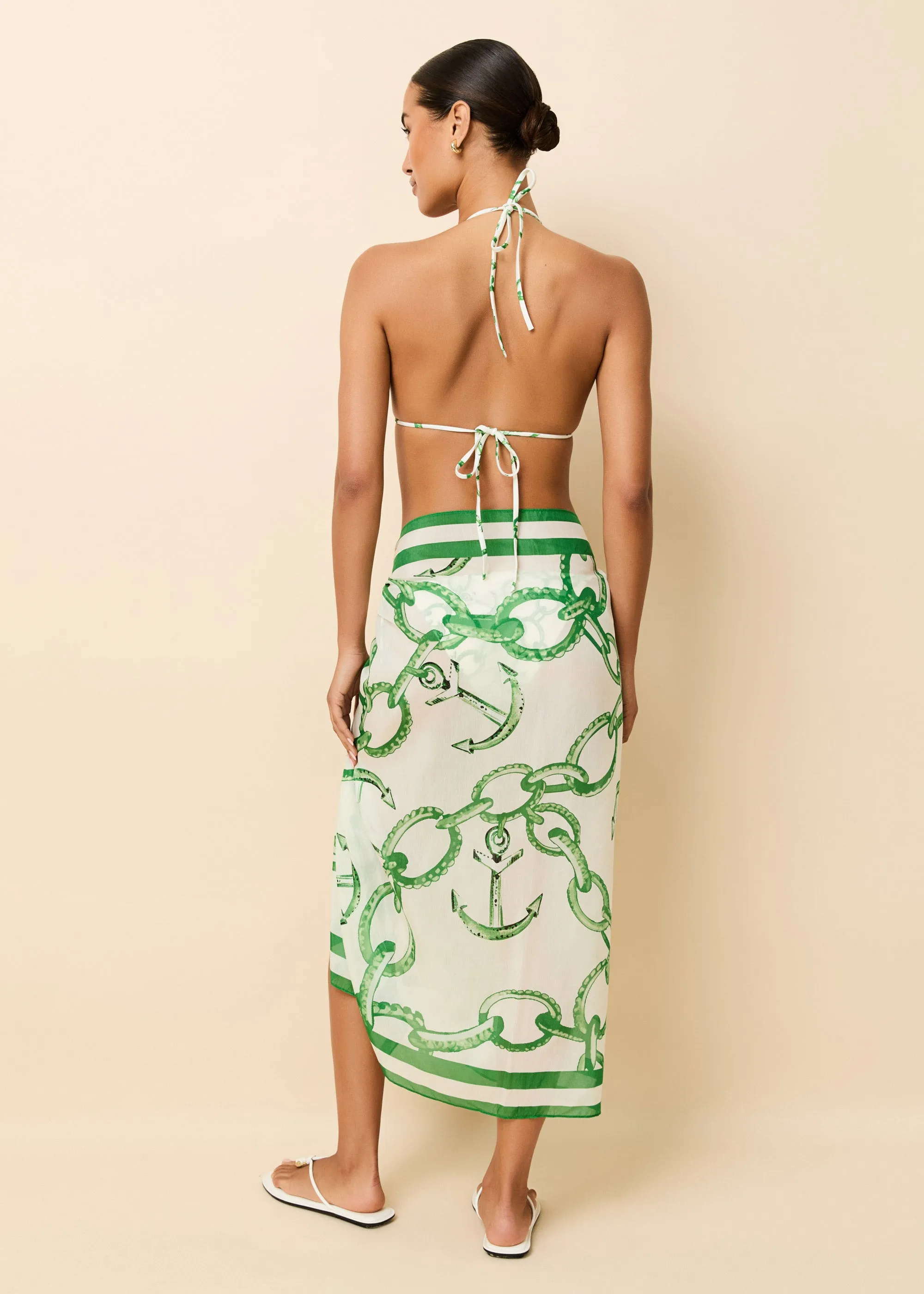 Silk Blend Pareo Chain Print sold by SOLID & STRIPED product image thumbnail 3