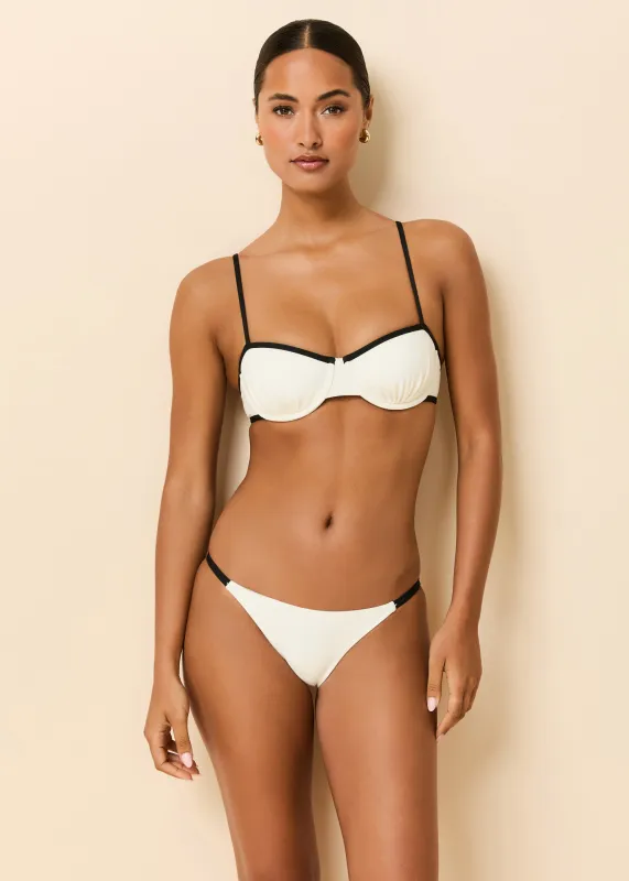 Jordana Bikini Top Brule / Noir sold by SOLID & STRIPED