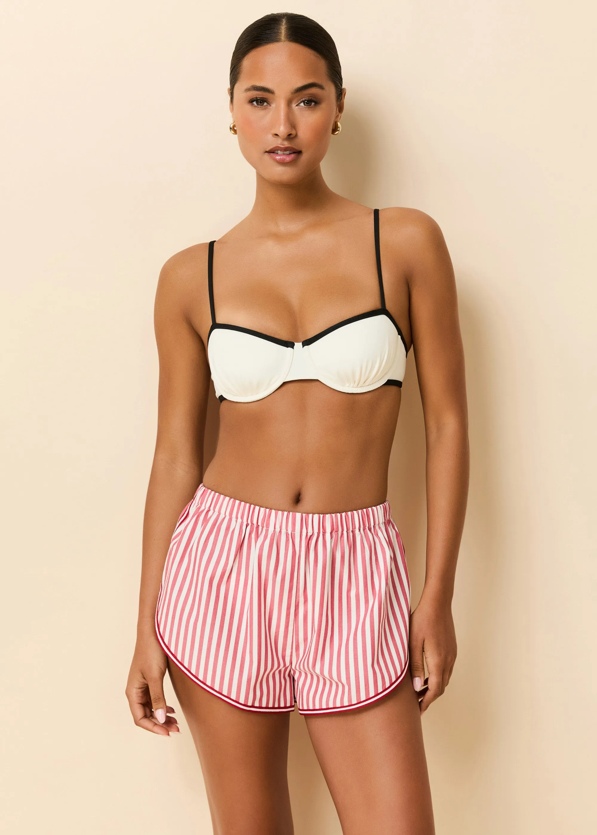 Lester Short Washed Red / Optic White Stripe sold by SOLID & STRIPED product image thumbnail 2