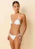 Iris Embroidered Bikini Top Blue Bows sold by SOLID & STRIPED