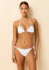Iris Embroidered Bikini Top Blue Bows sold by SOLID & STRIPED