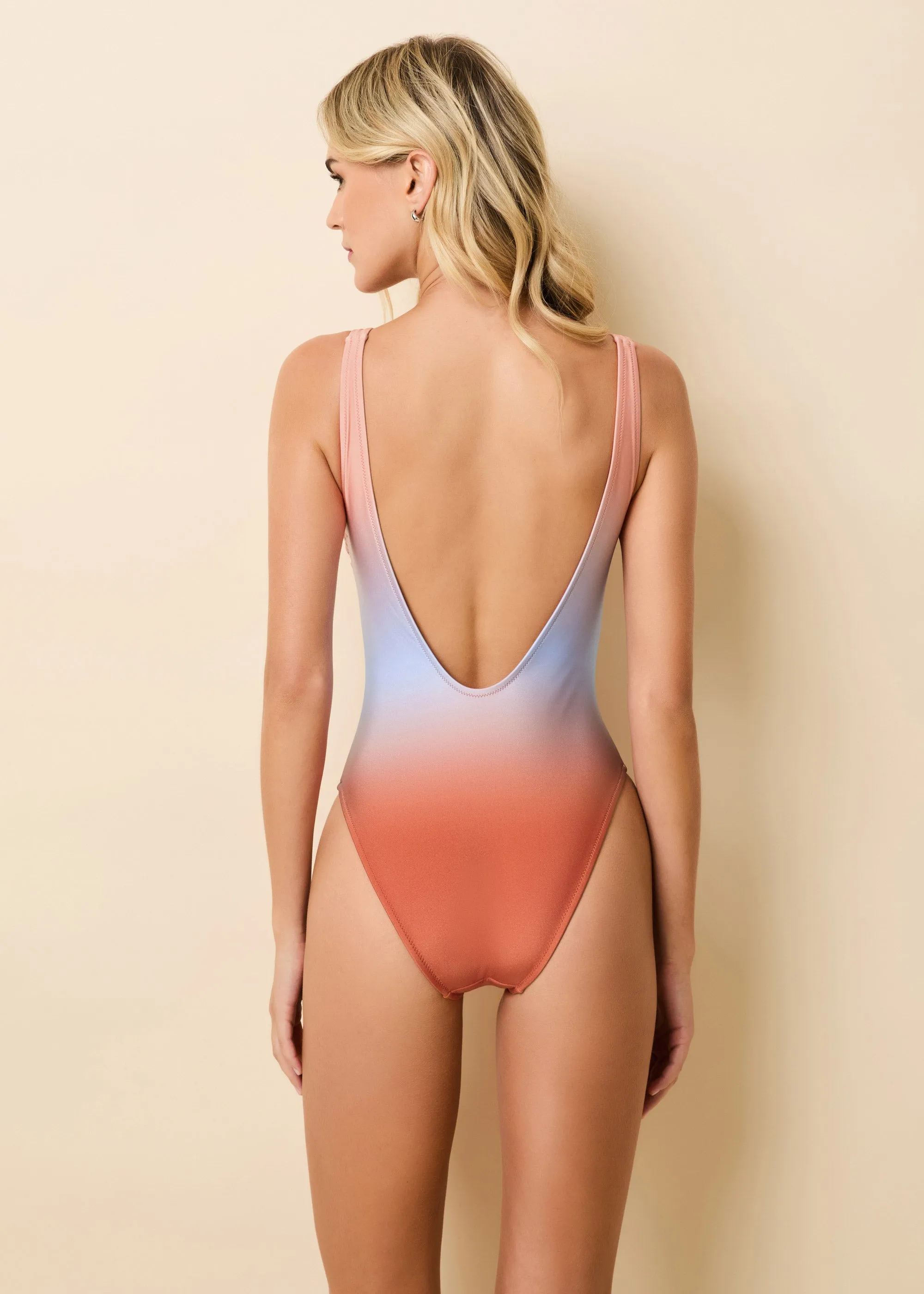 Hailey One Piece Ombre Peachy Keen sold by SOLID & STRIPED product image thumbnail 2