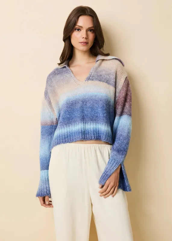 Lola Pullover Twilight / Raisin Brown sold by SOLID & STRIPED