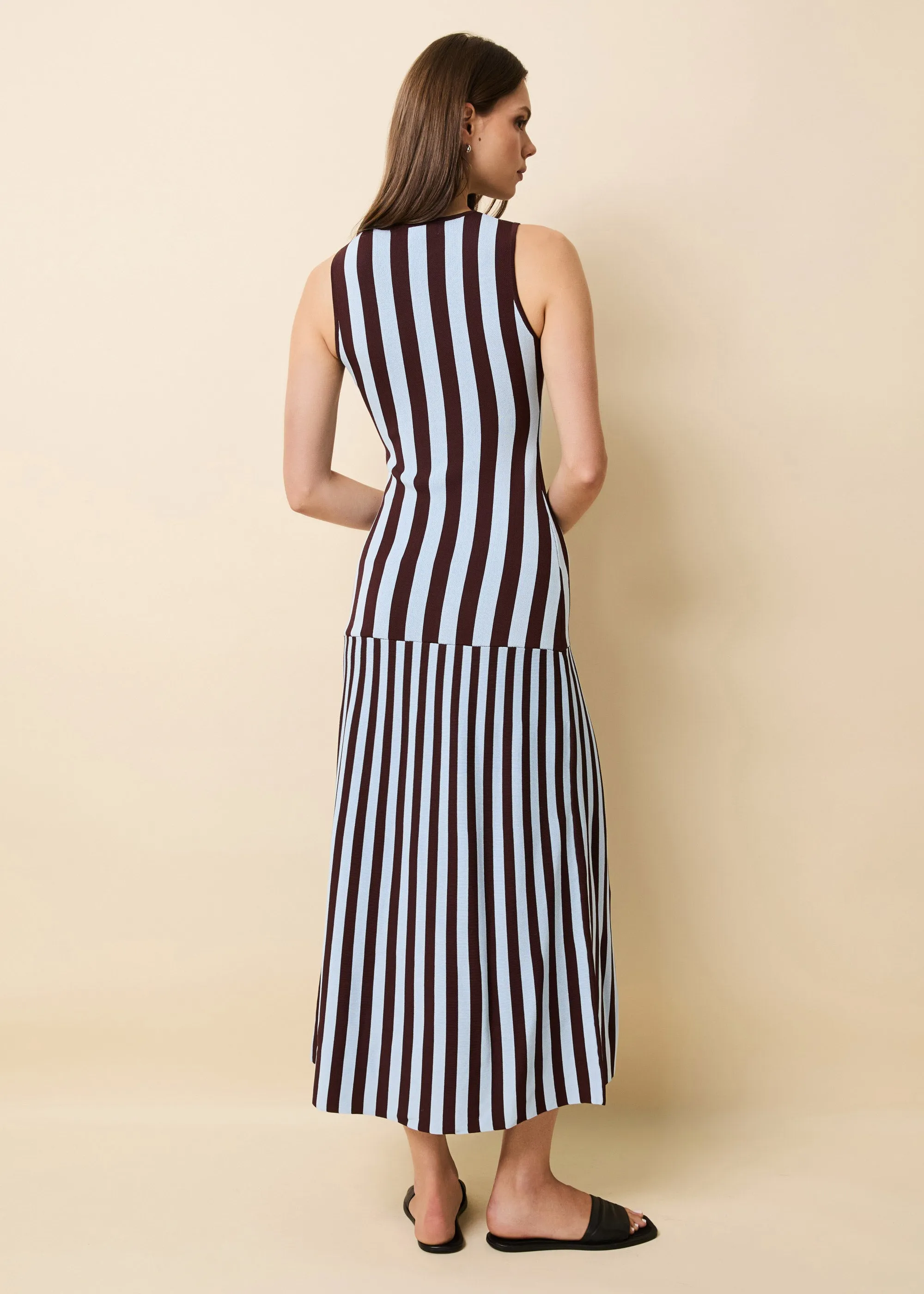 Petra Dress Twilight / Raisin Brown sold by SOLID & STRIPED product image thumbnail 2