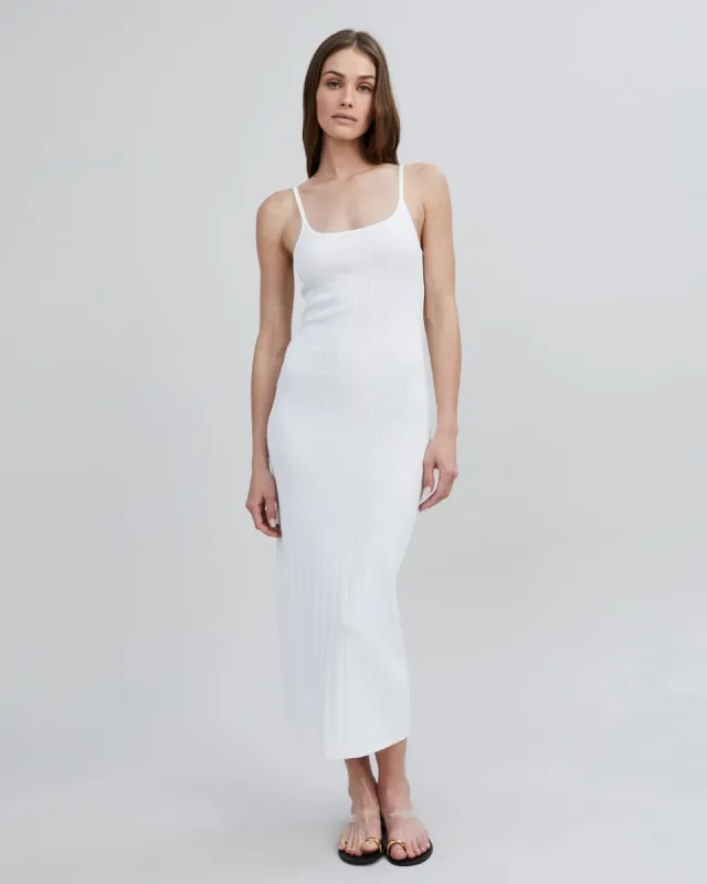 Noel Dress Optic White sold by SOLID & STRIPED