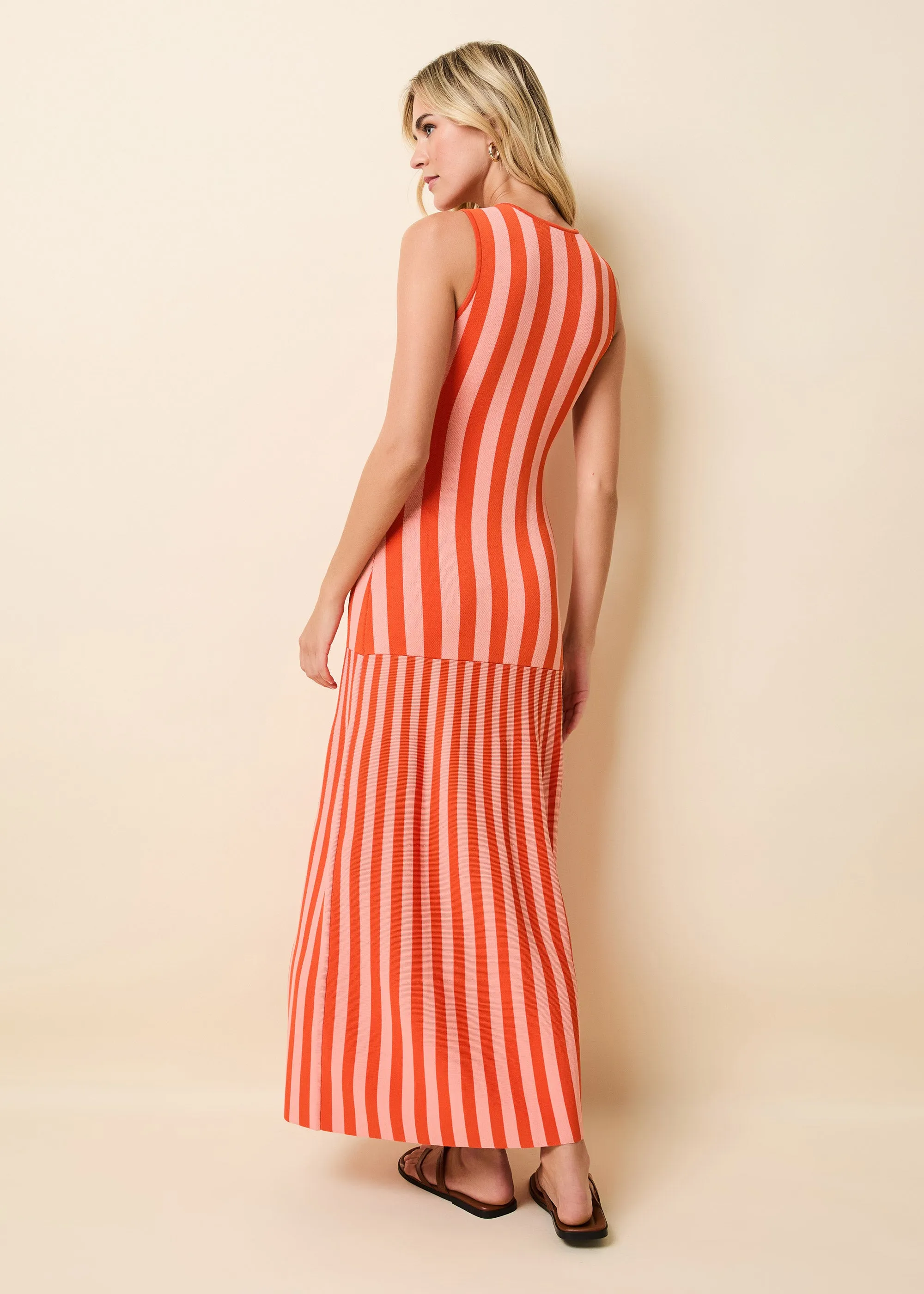 Petra Dress Peachykeen / Rust sold by SOLID & STRIPED product image thumbnail 3