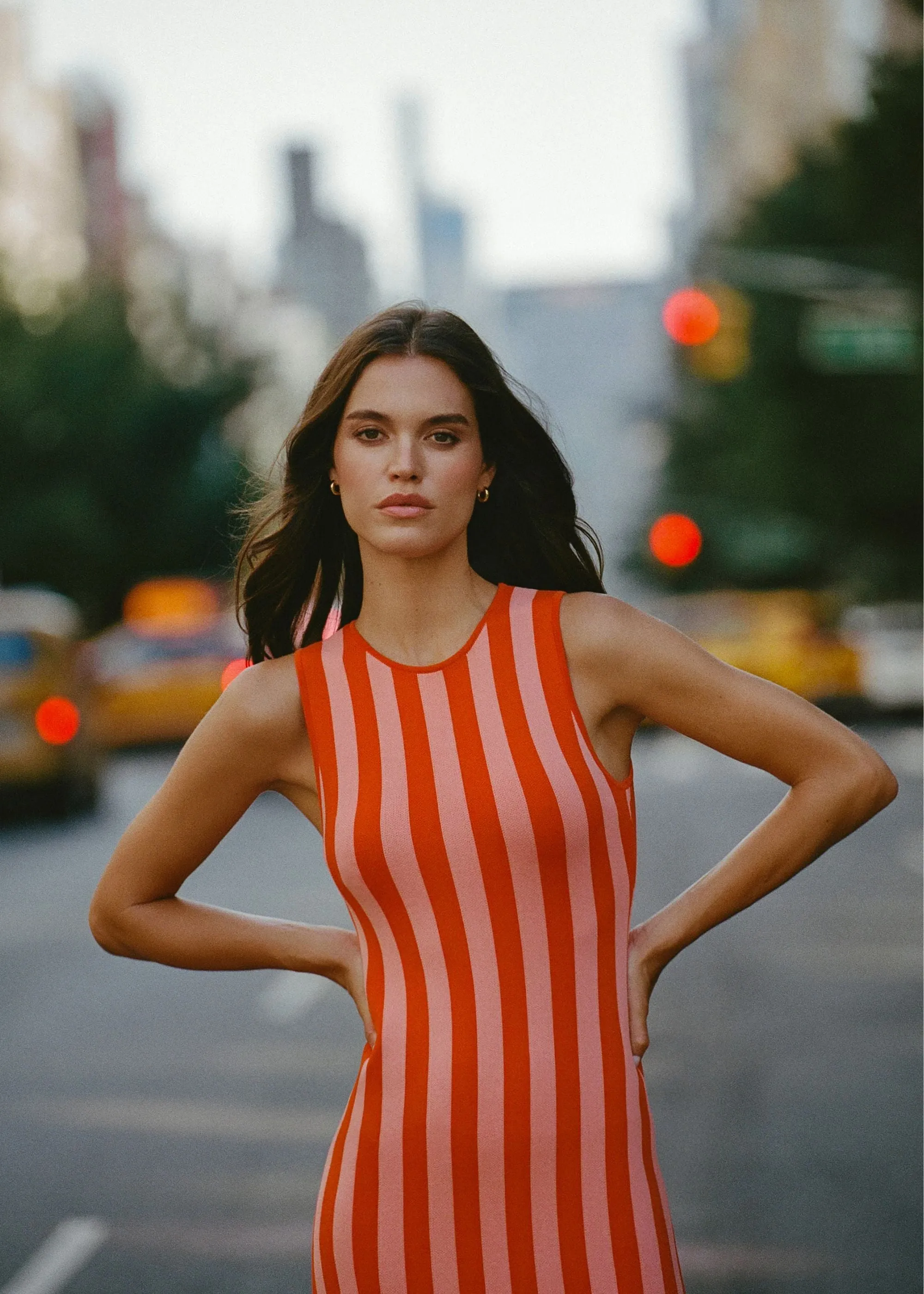 Petra Dress Peachykeen / Rust sold by SOLID & STRIPED product image thumbnail 5