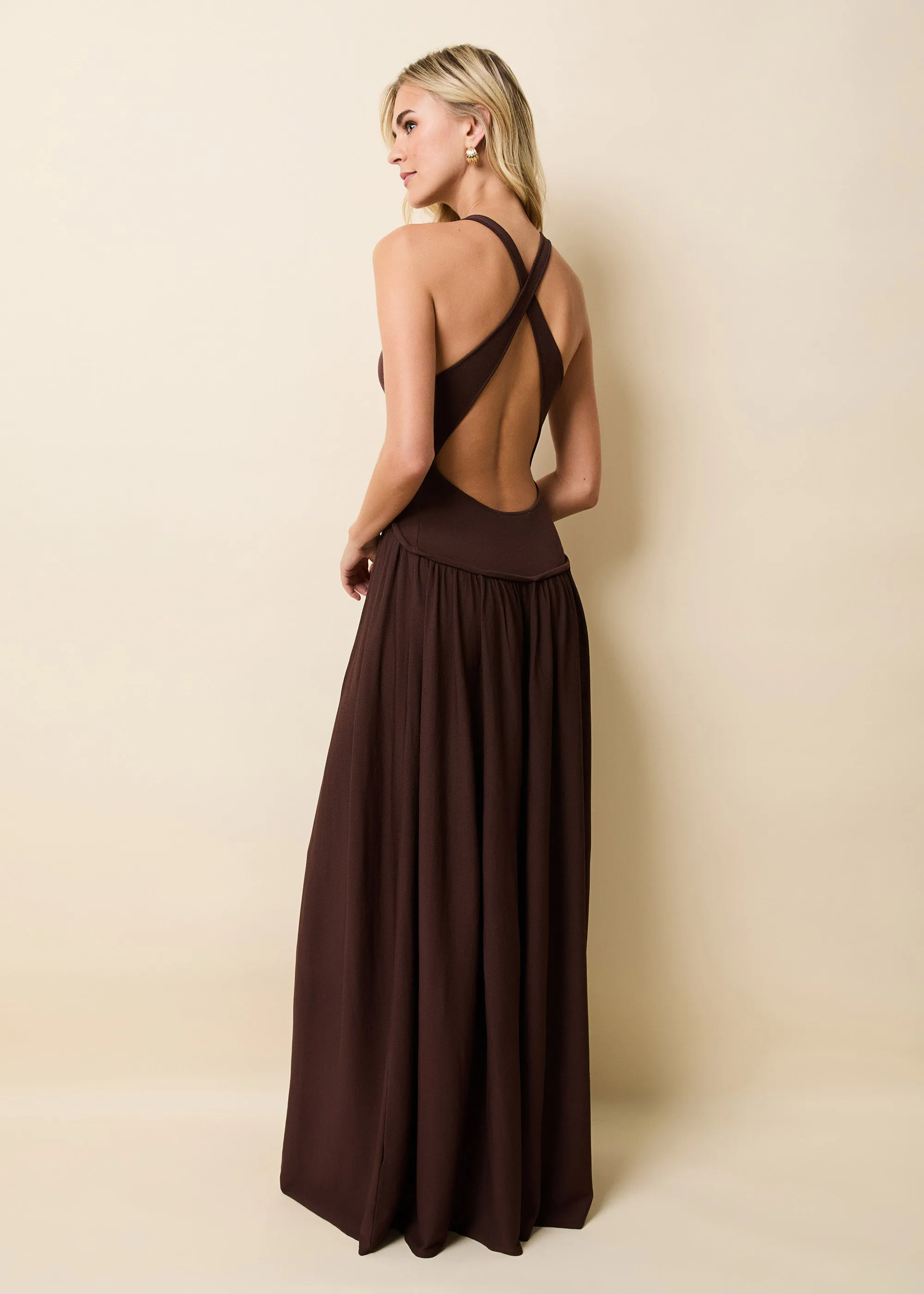 Maggie Dress Raisin Brown sold by SOLID & STRIPED product image thumbnail 3