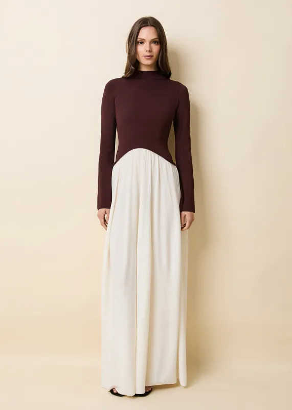 Soglio Dress Raisin Brown / Brule sold by SOLID & STRIPED