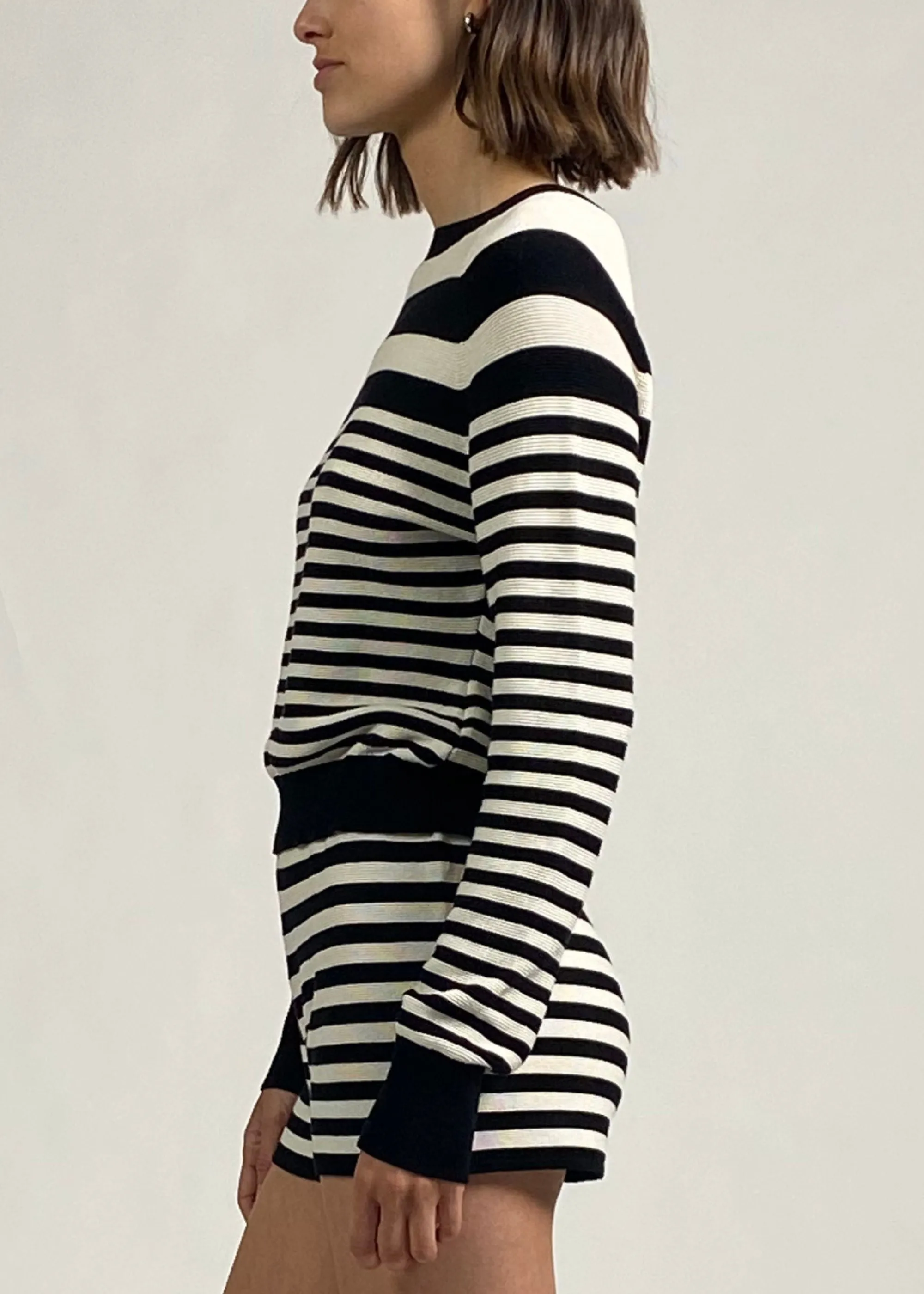Manny Sweater Noir / Brule Stripe sold by SOLID & STRIPED product image thumbnail 2