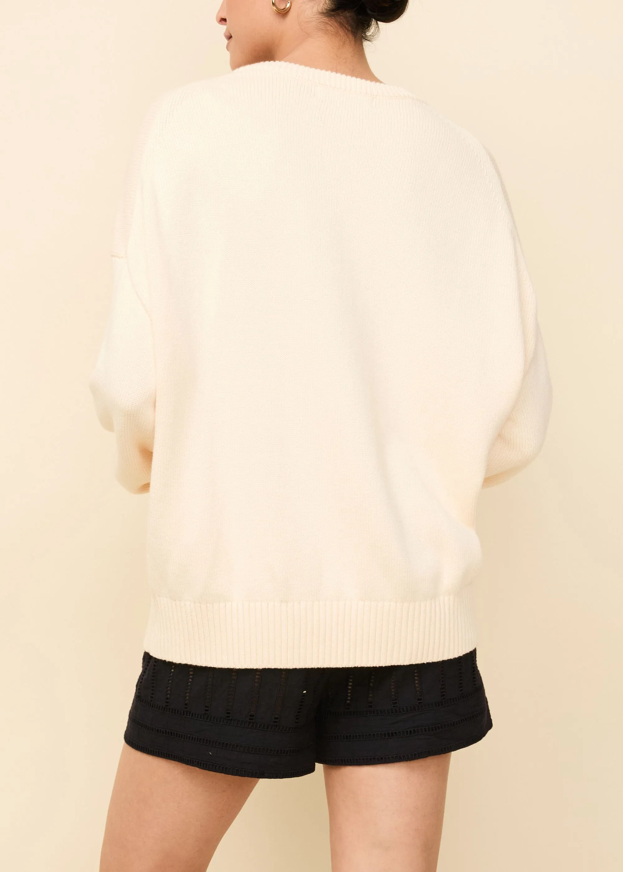 Reva Cotton Sweater Clay sold by SOLID & STRIPED product image thumbnail 2