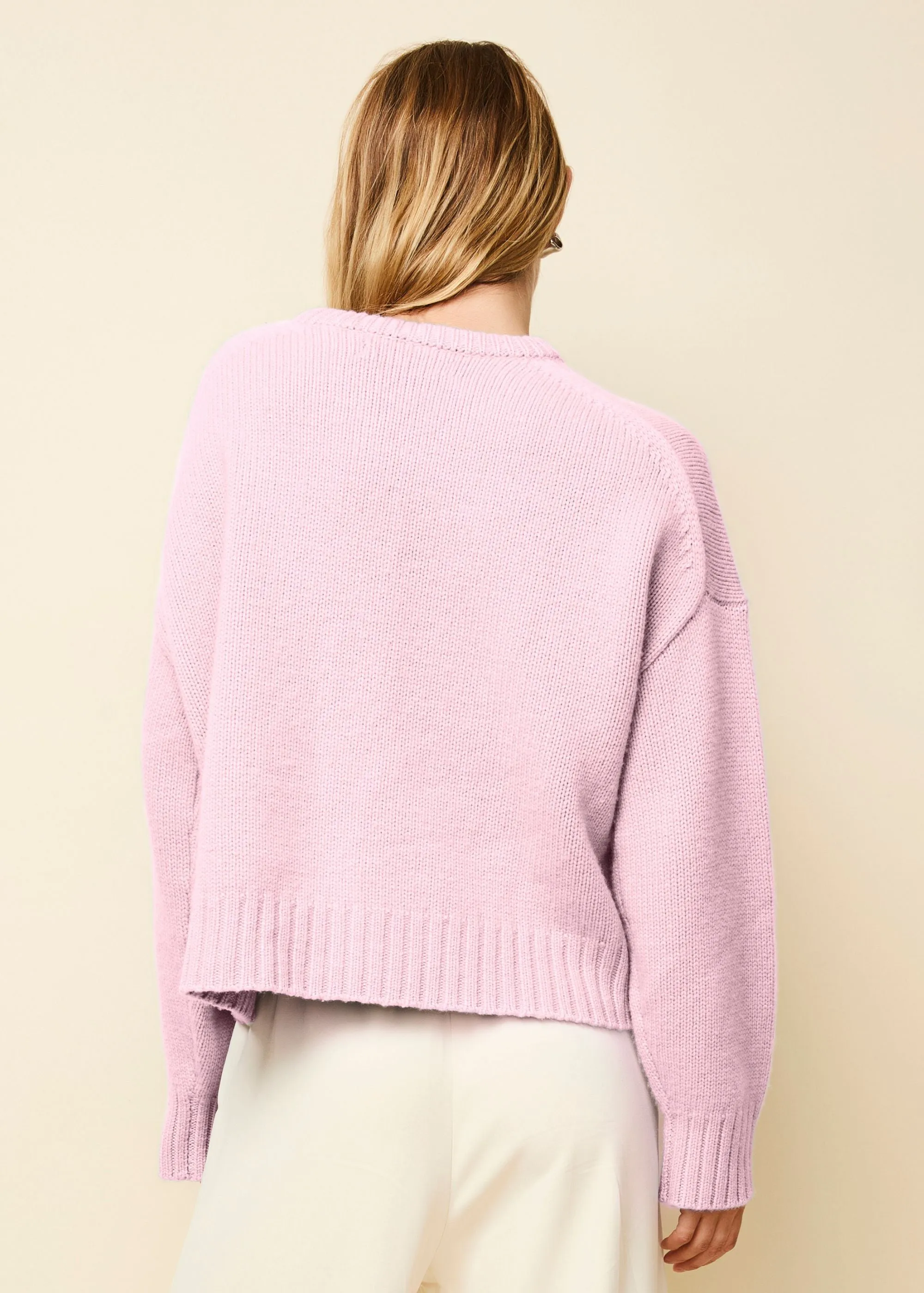 Reva Cashmere Sweater Carnation Pink sold by SOLID & STRIPED product image thumbnail 2