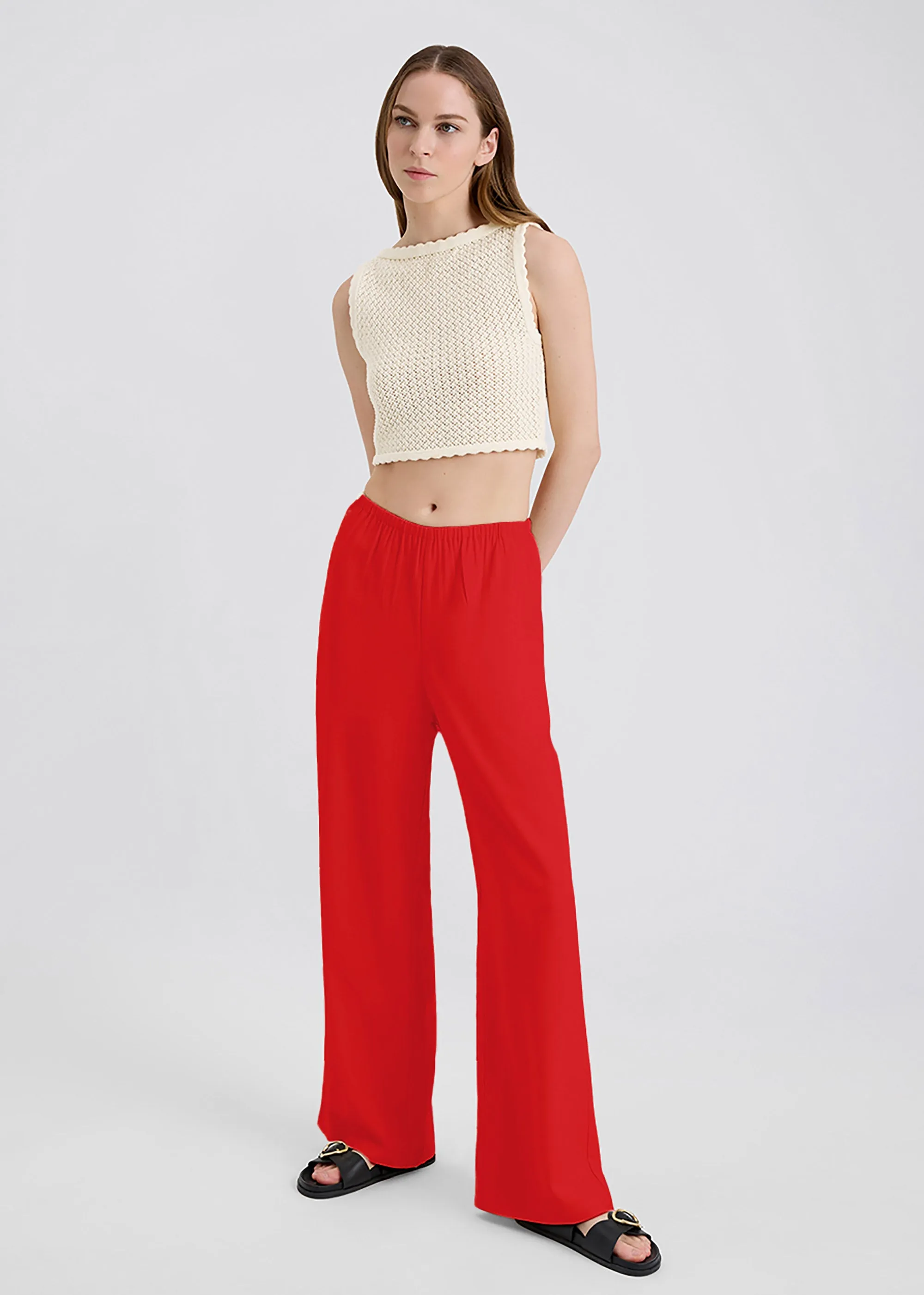 Monaco Pant Apple Red sold by SOLID & STRIPED product image thumbnail 3