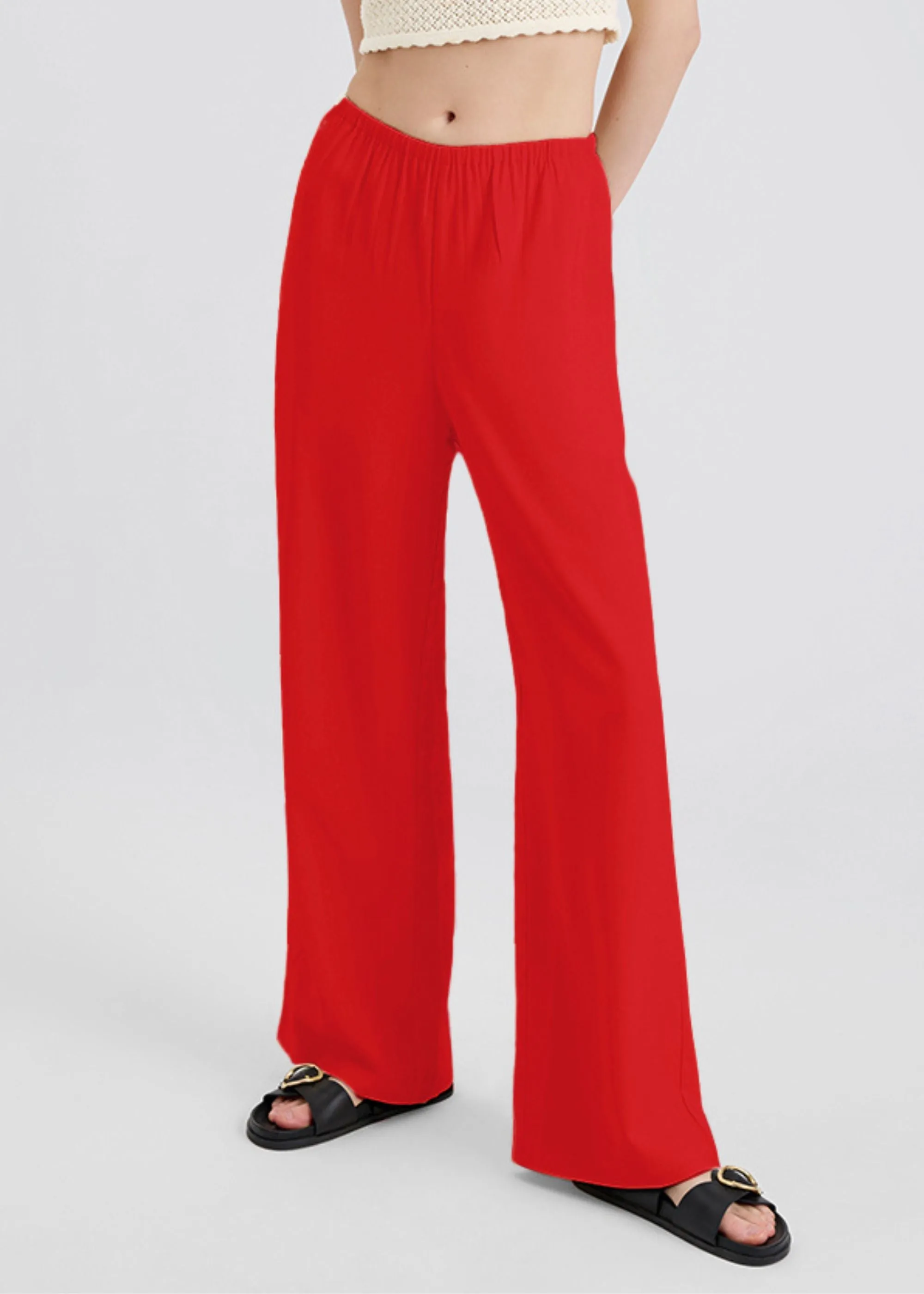Monaco Pant Apple Red sold by SOLID & STRIPED