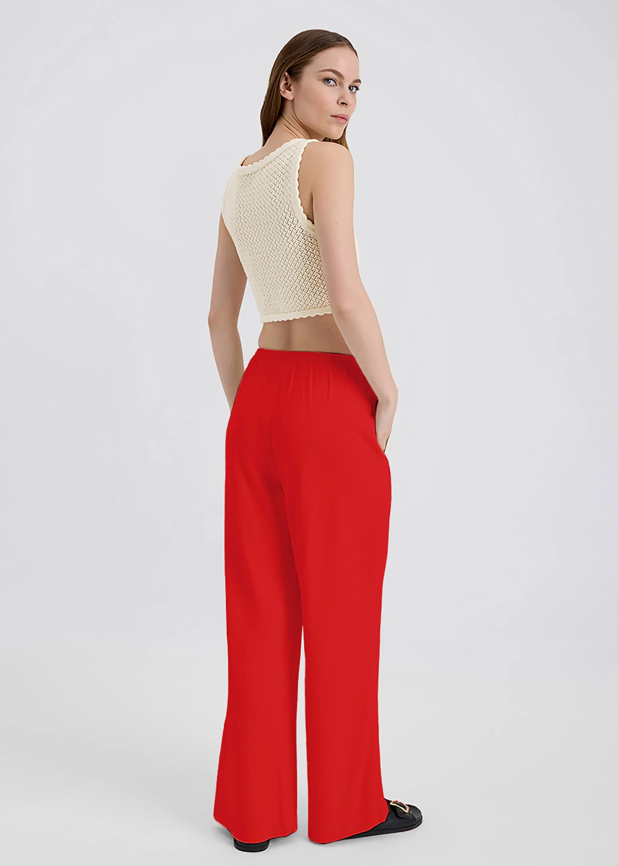 Monaco Pant Apple Red sold by SOLID & STRIPED product image thumbnail 2