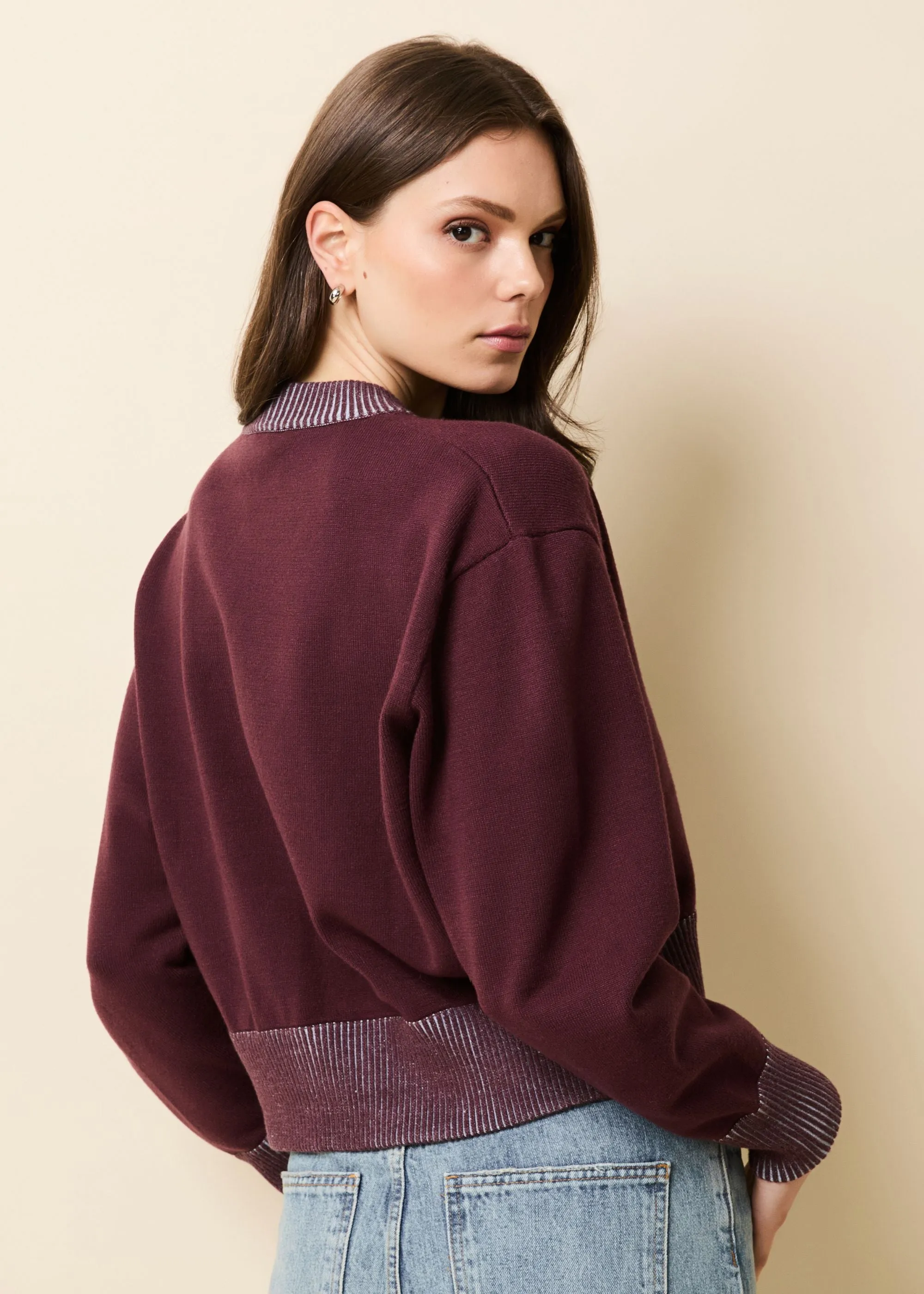 Kieran Sweater Raisin Brown sold by SOLID & STRIPED product image thumbnail 3