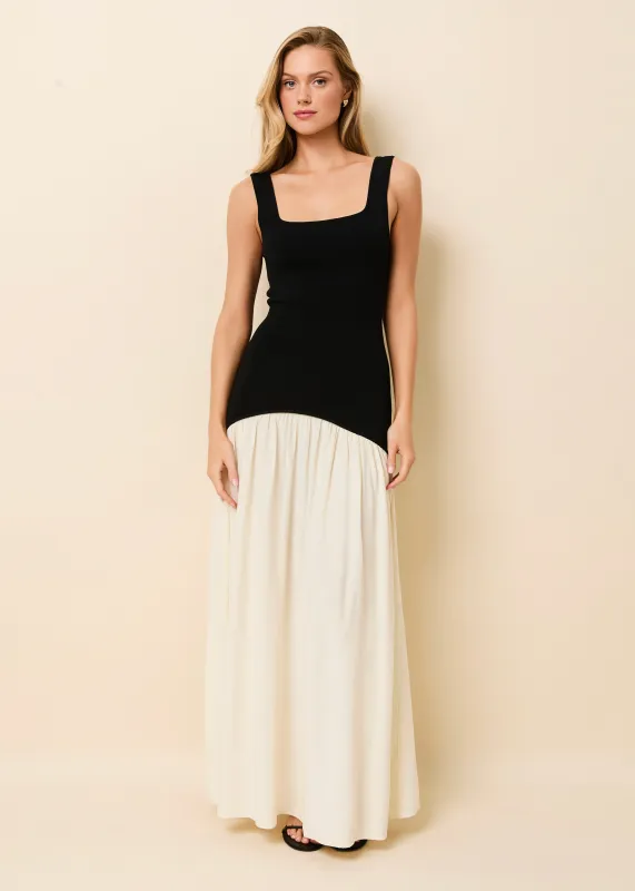 Camila Dress Noir / Brule made by SOLID & STRIPED