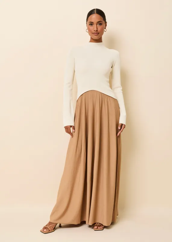 Soglio Dress Camel / Brule sold by SOLID & STRIPED