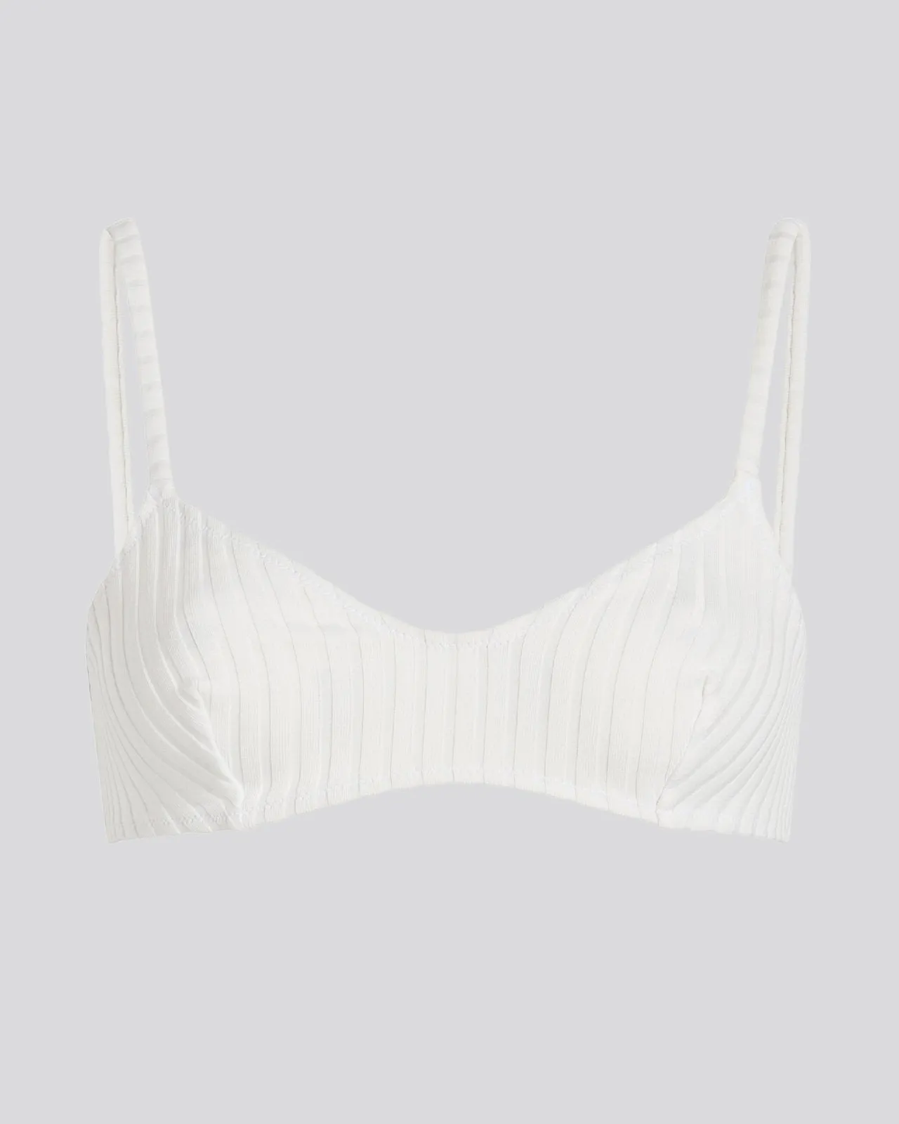 The Rachel Ribbed Bikini Top Solid Rib Marshmallow sold by SOLID & STRIPED product image thumbnail 2