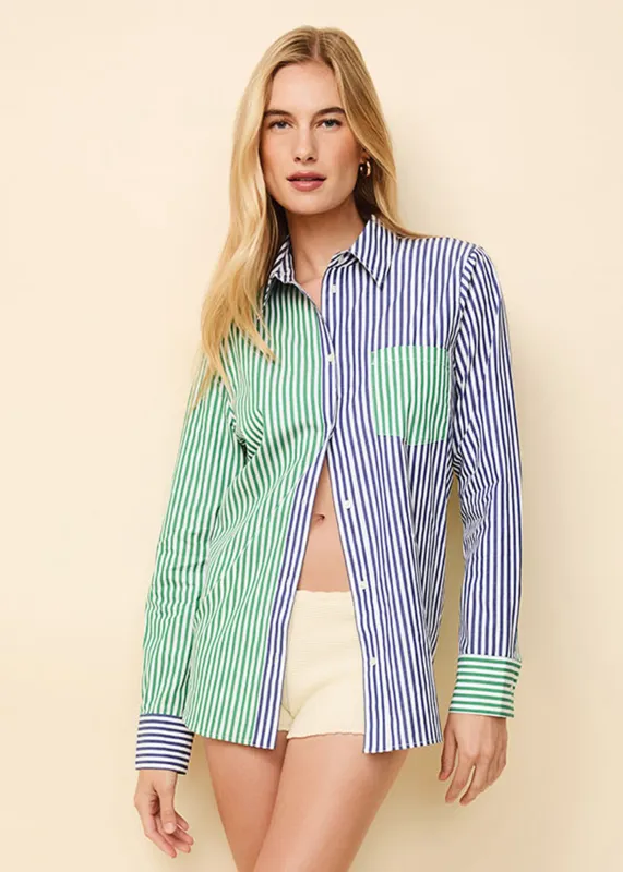 Oxford Tunic Colorblock Stripe sold by SOLID & STRIPED