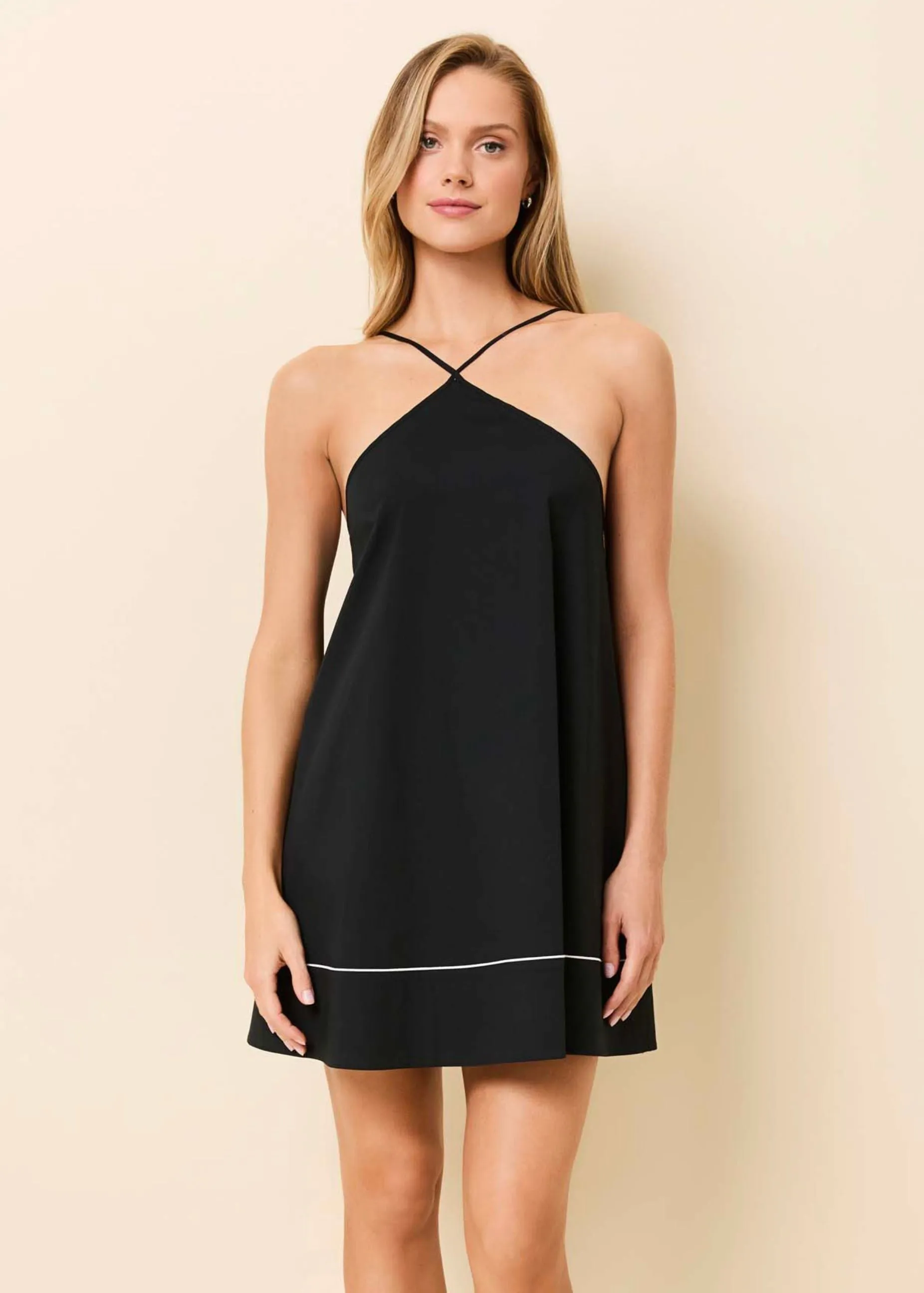 Grace Mini Dress Noir sold by SOLID & STRIPED