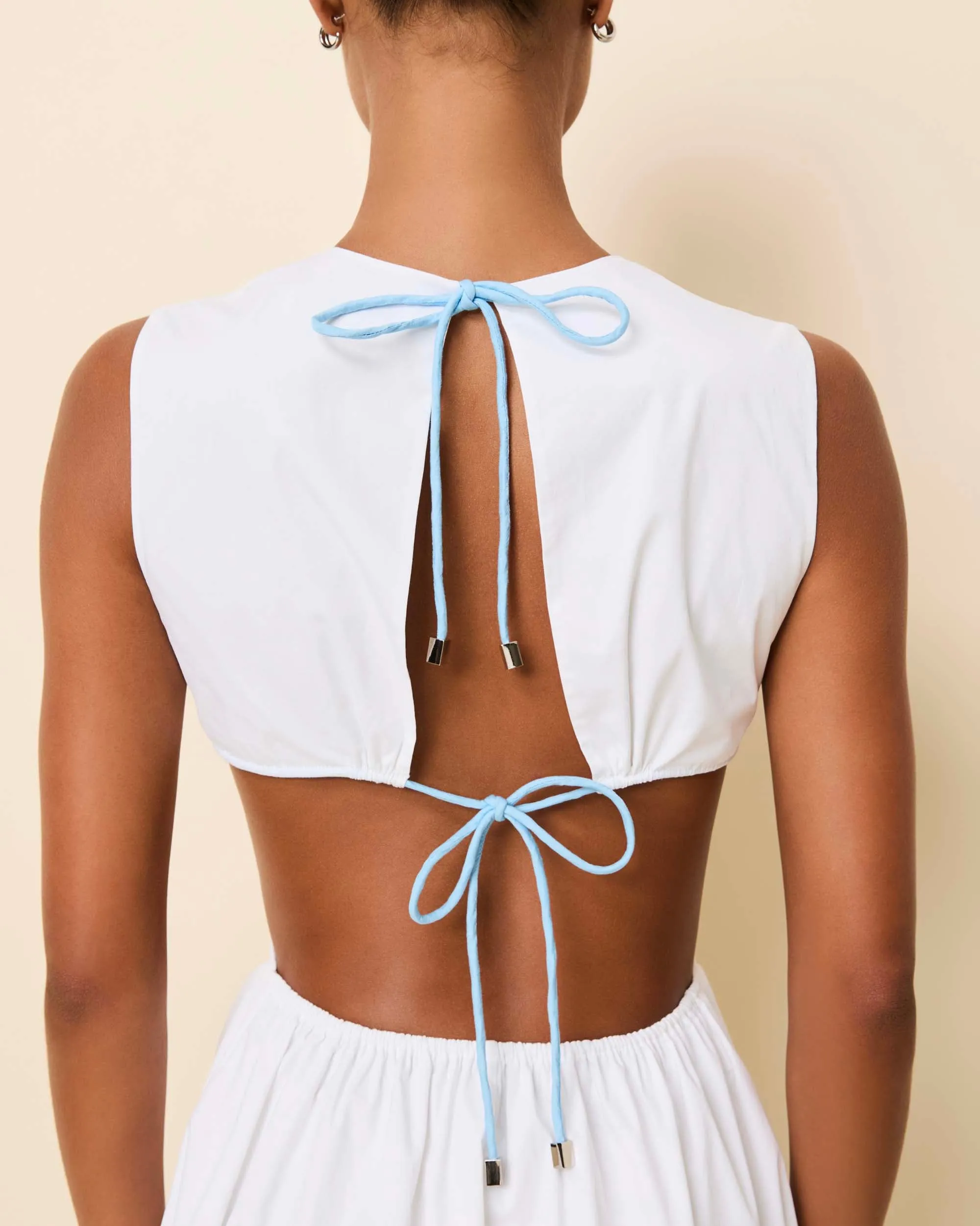 Sabine Midi Dress Optic White sold by SOLID & STRIPED product image thumbnail 5