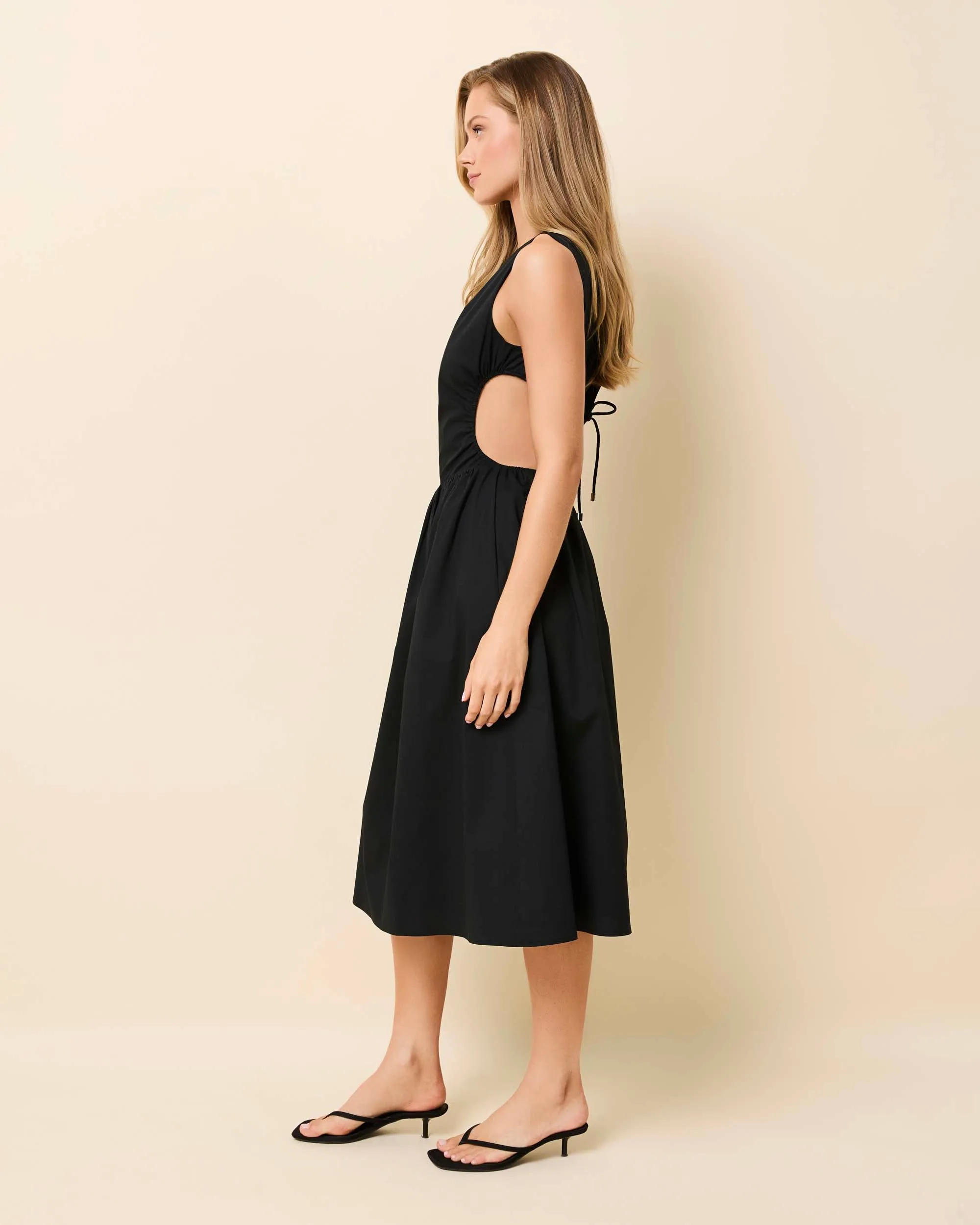 Sabine Midi Dress Noir sold by SOLID & STRIPED product image thumbnail 3