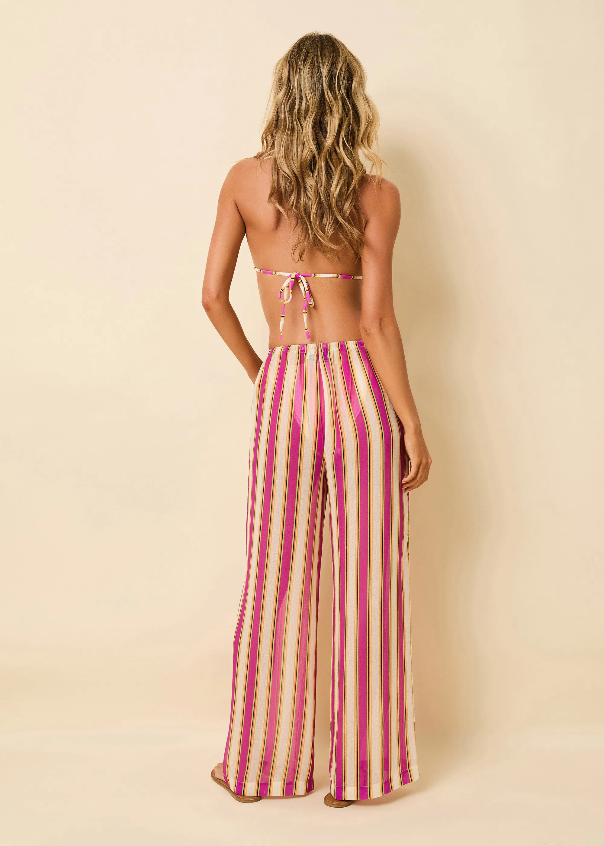 Ashling Pant Crinkle Sheer South Beach Stripe sold by SOLID & STRIPED product image thumbnail 2