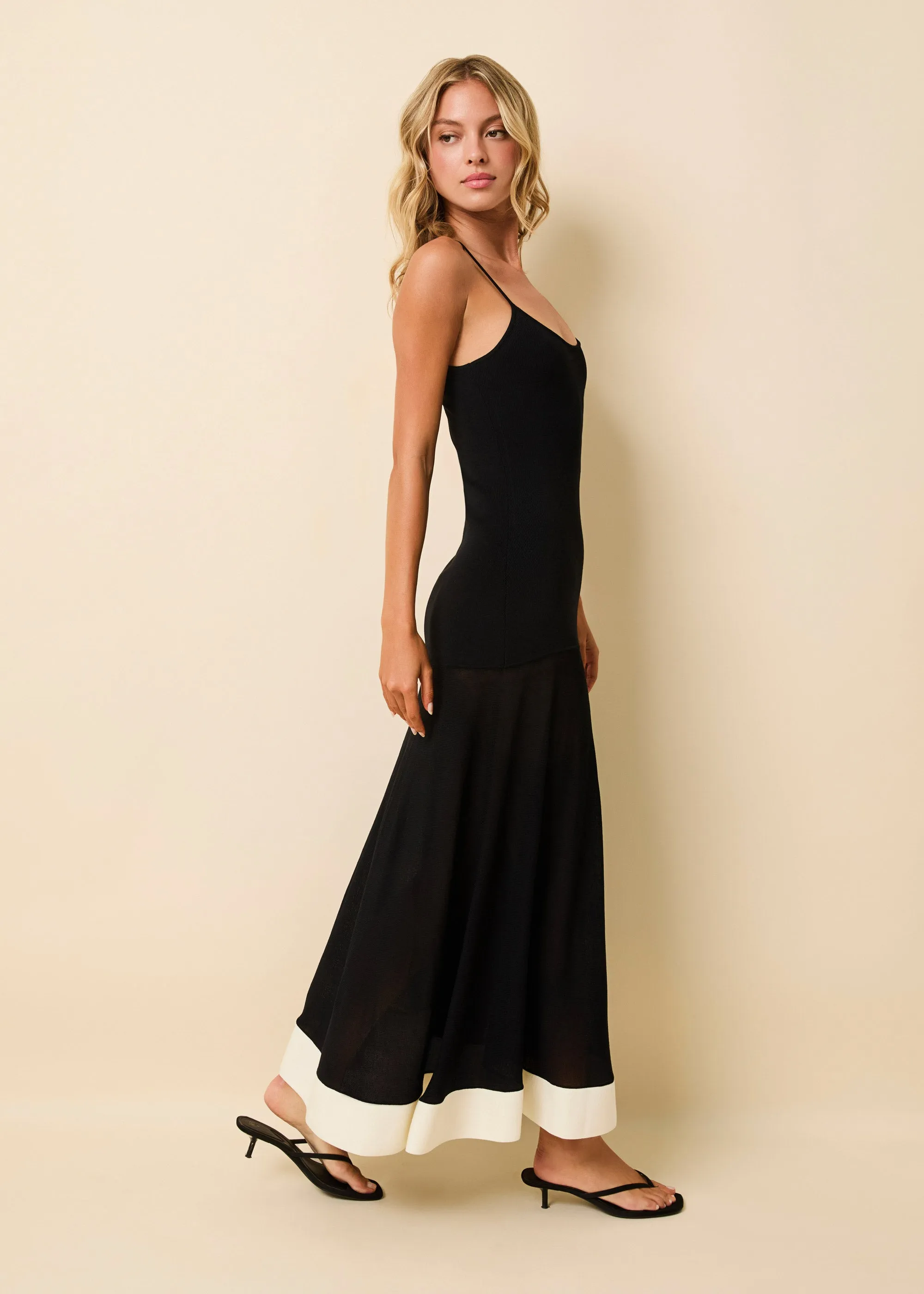 Tess Dress Noir / Brule sold by SOLID & STRIPED product image thumbnail 3