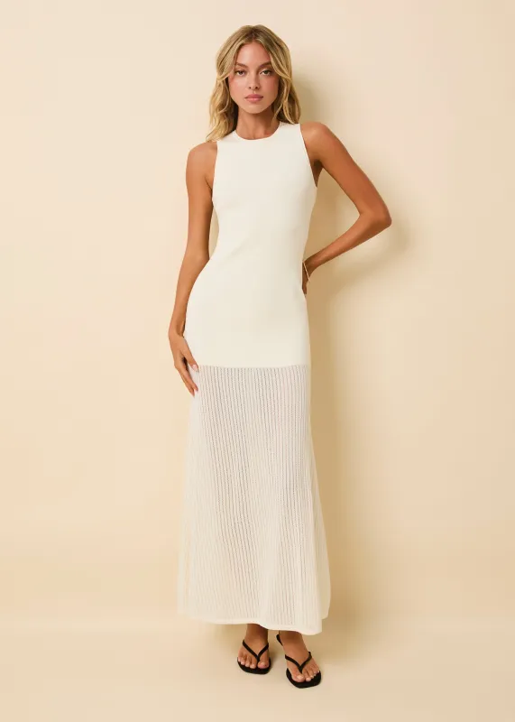 Lucerne Pointelle Dress Brule sold by SOLID & STRIPED