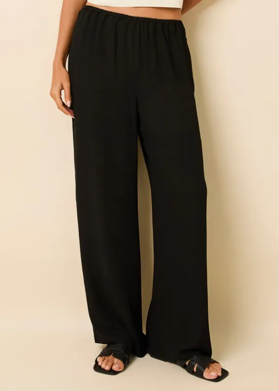 Monaco Drape Pant Noir sold by SOLID & STRIPED
