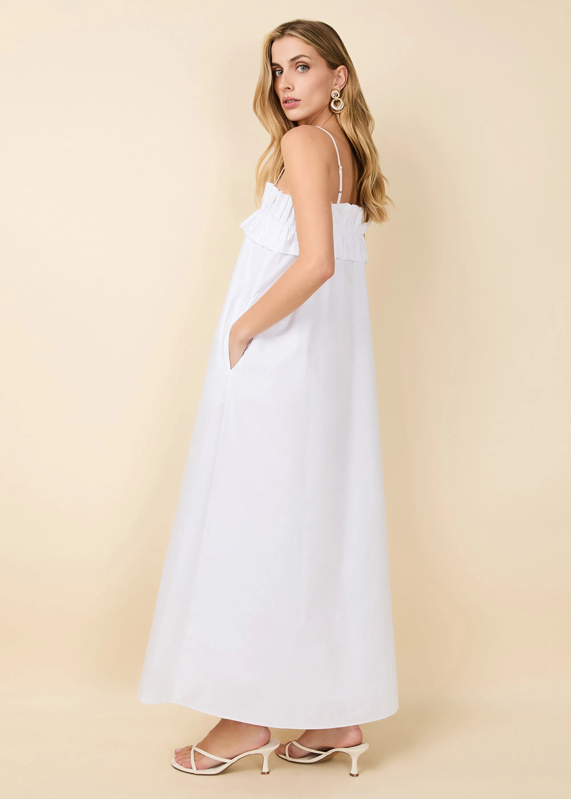 Sophie Dress Poplin Optic White sold by SOLID & STRIPED product image thumbnail 2