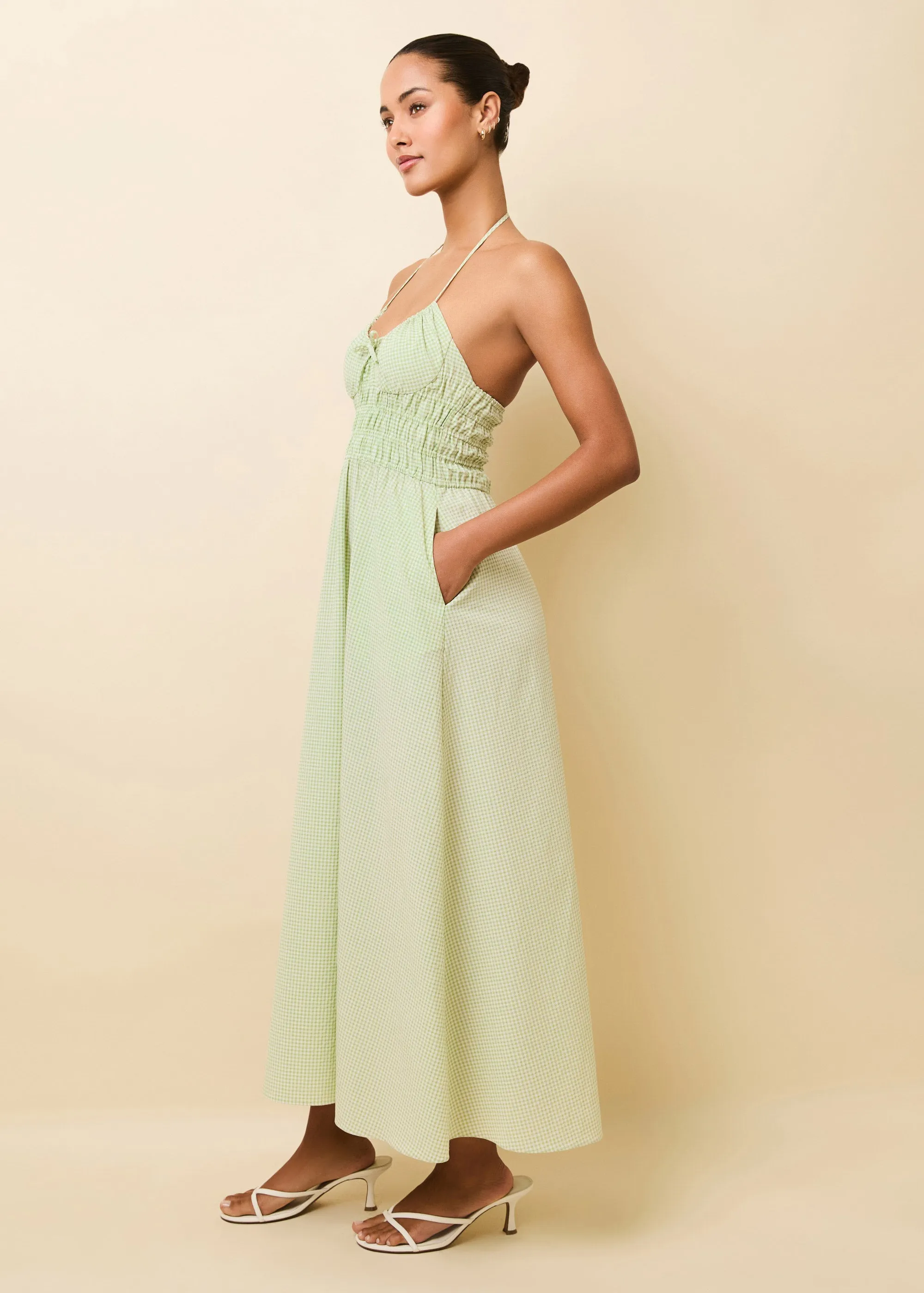 Lolita Dress Matcha Gingham sold by SOLID & STRIPED product image thumbnail 4