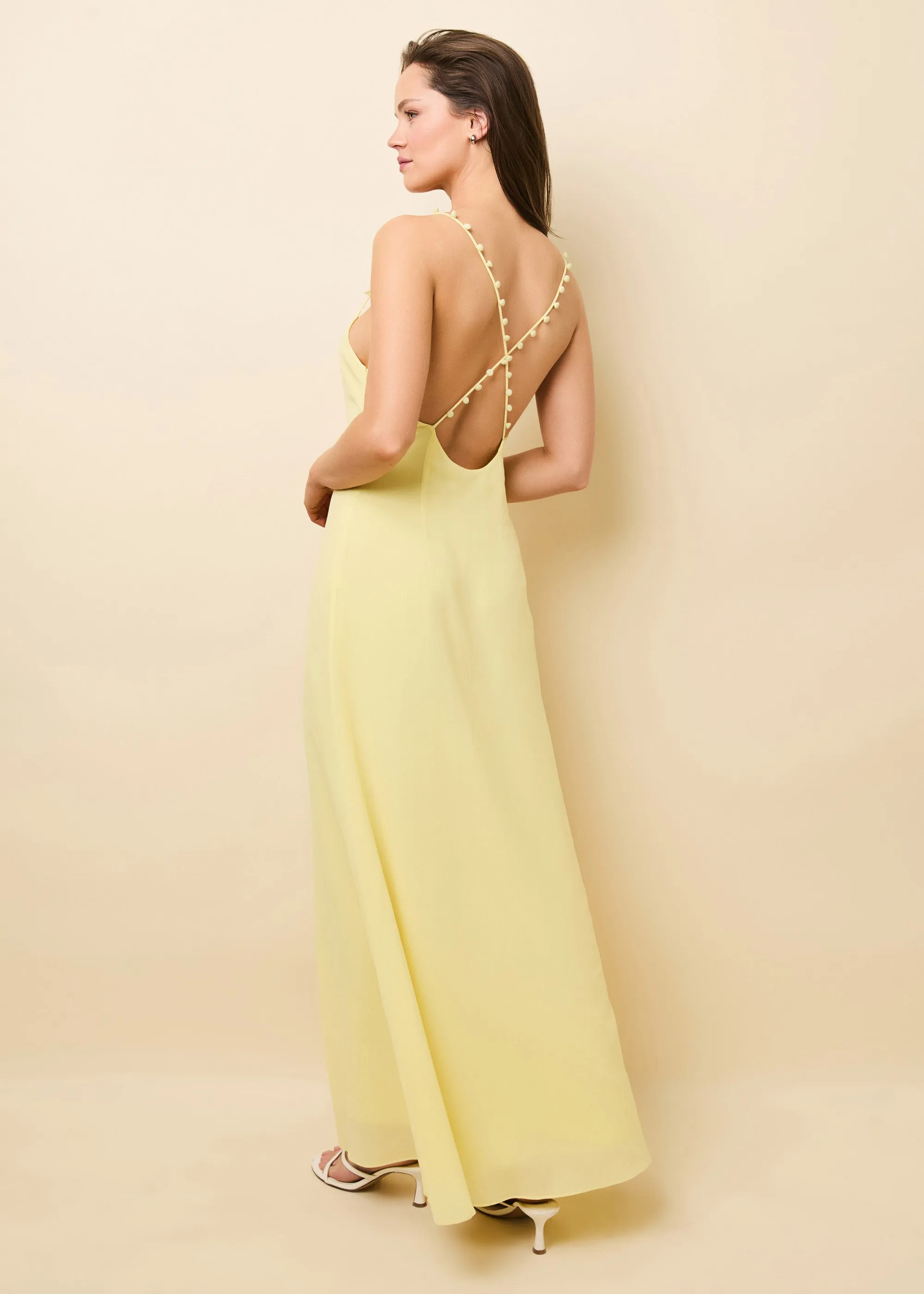 Renna Dress Custard sold by SOLID & STRIPED