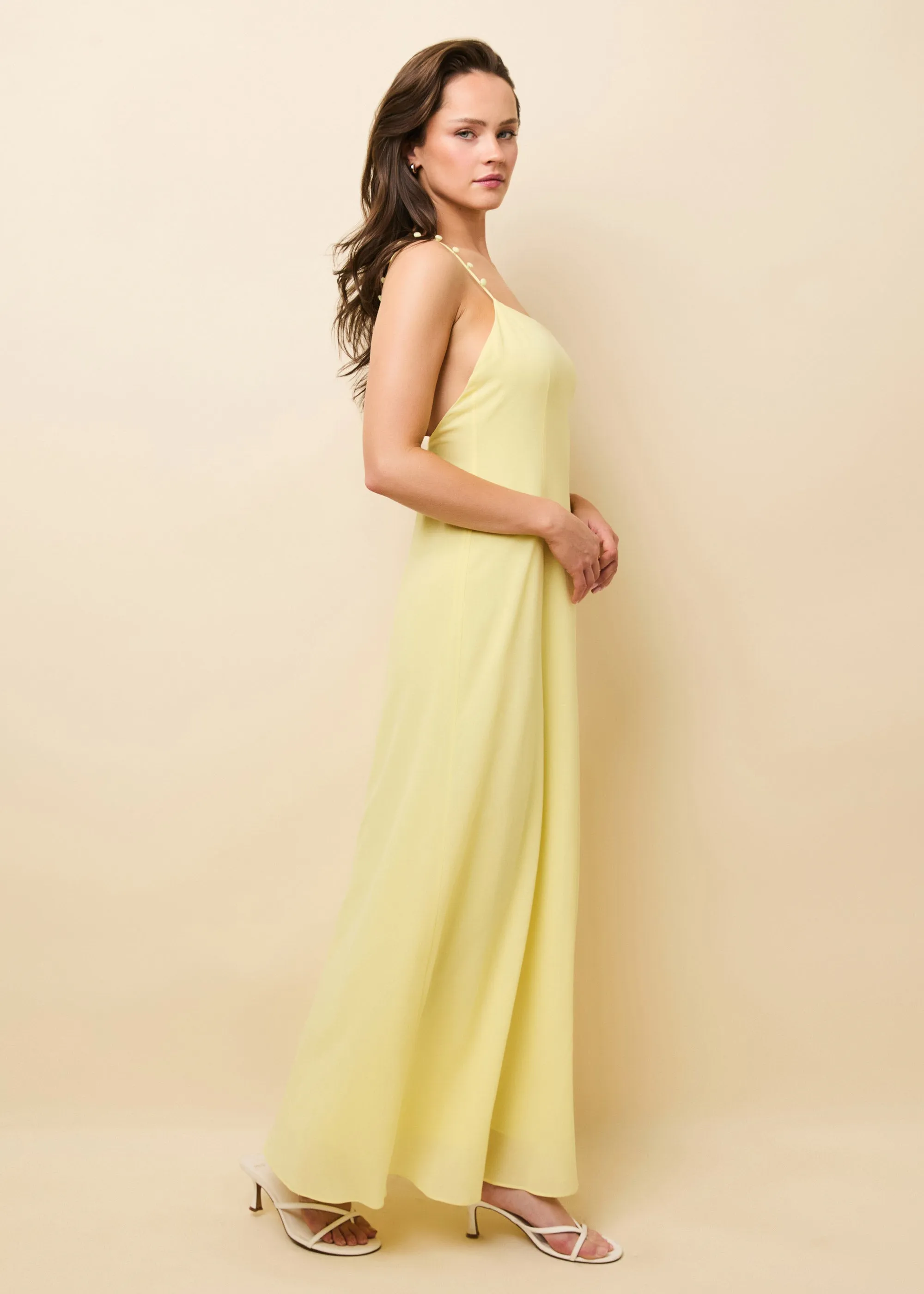 Renna Dress Custard sold by SOLID & STRIPED product image thumbnail 3