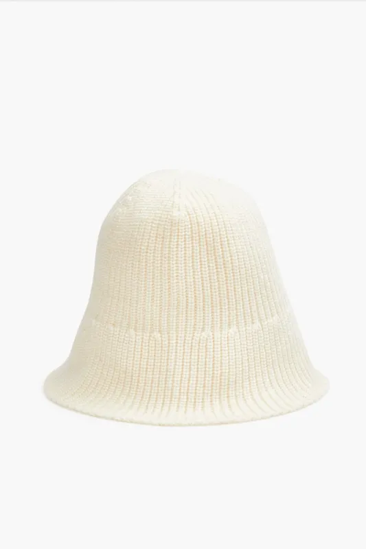 The Ribbed Bucket Hat Eggshell sold by SOLID & STRIPED