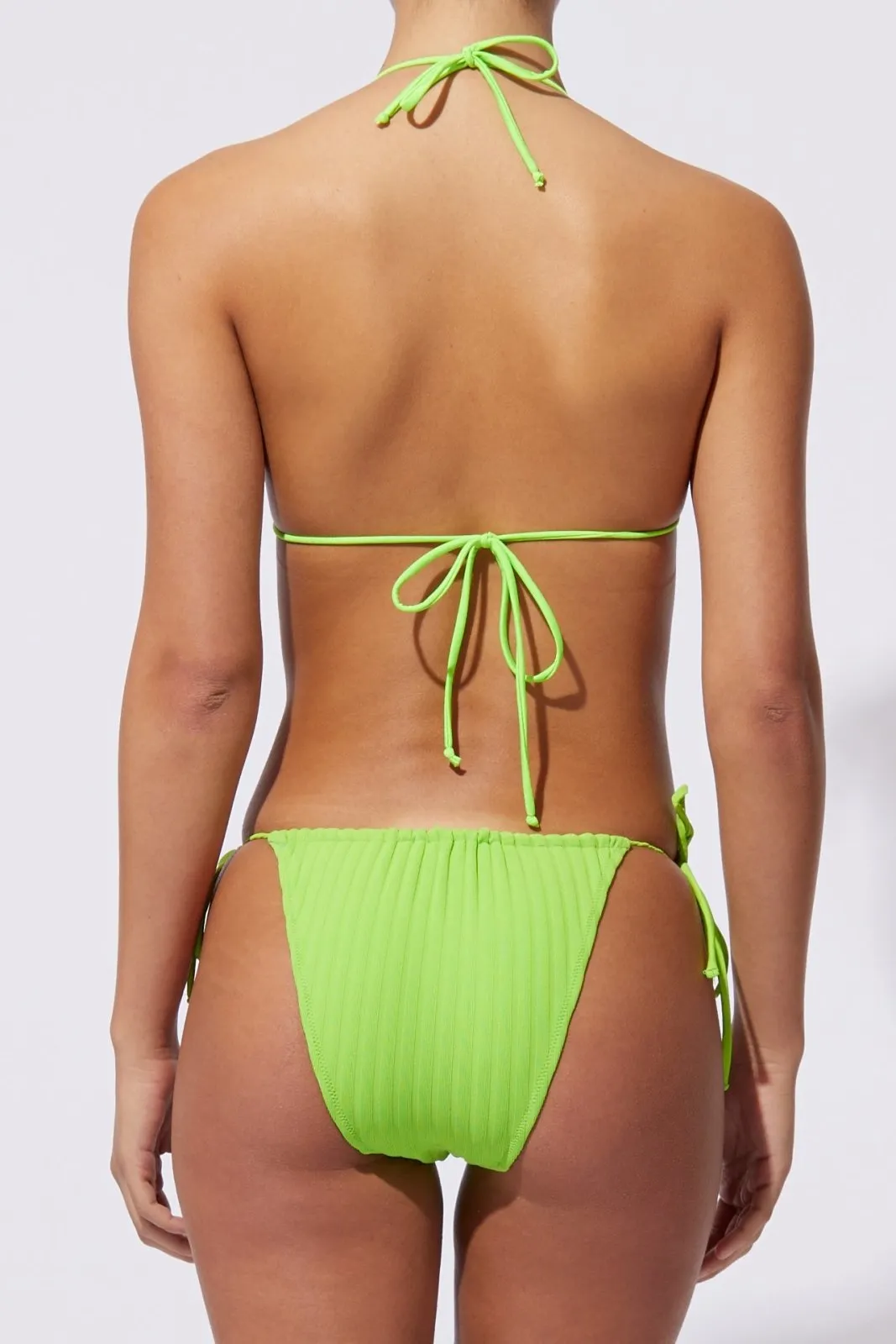 Iris Ribbed Bikini Top Lime sold by SOLID & STRIPED product image thumbnail 2