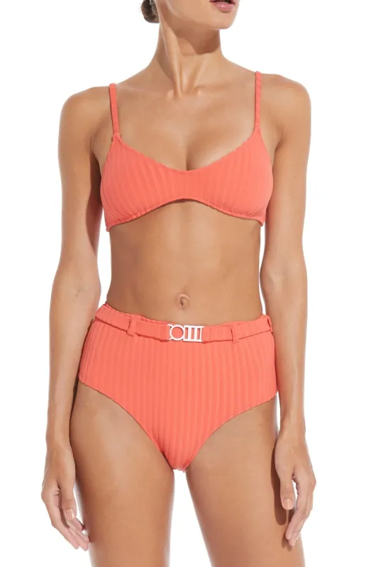 The Rachel Ribbed Bikini Top sold by SOLID & STRIPED