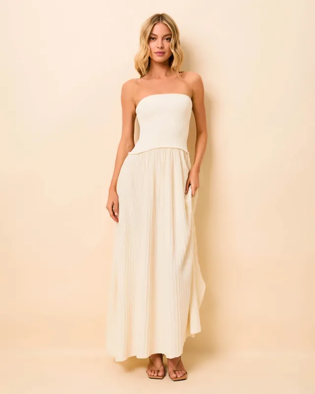 Strapless Soglio Dress Ribbed Brule sold by SOLID & STRIPED