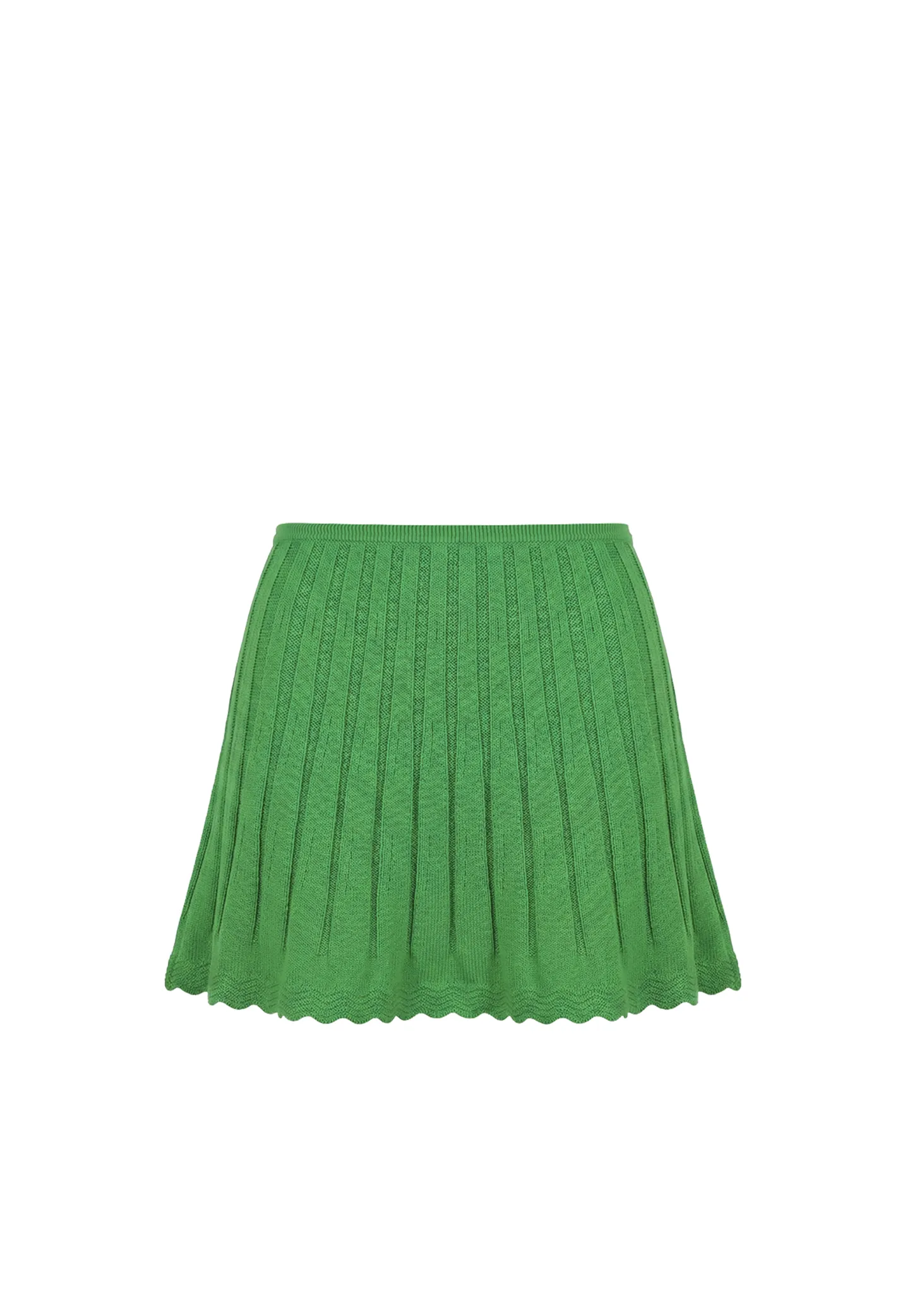 Orlena Mini Skirt Pointelle Lace Knit Turtle Green sold by SOLID & STRIPED product image thumbnail 5