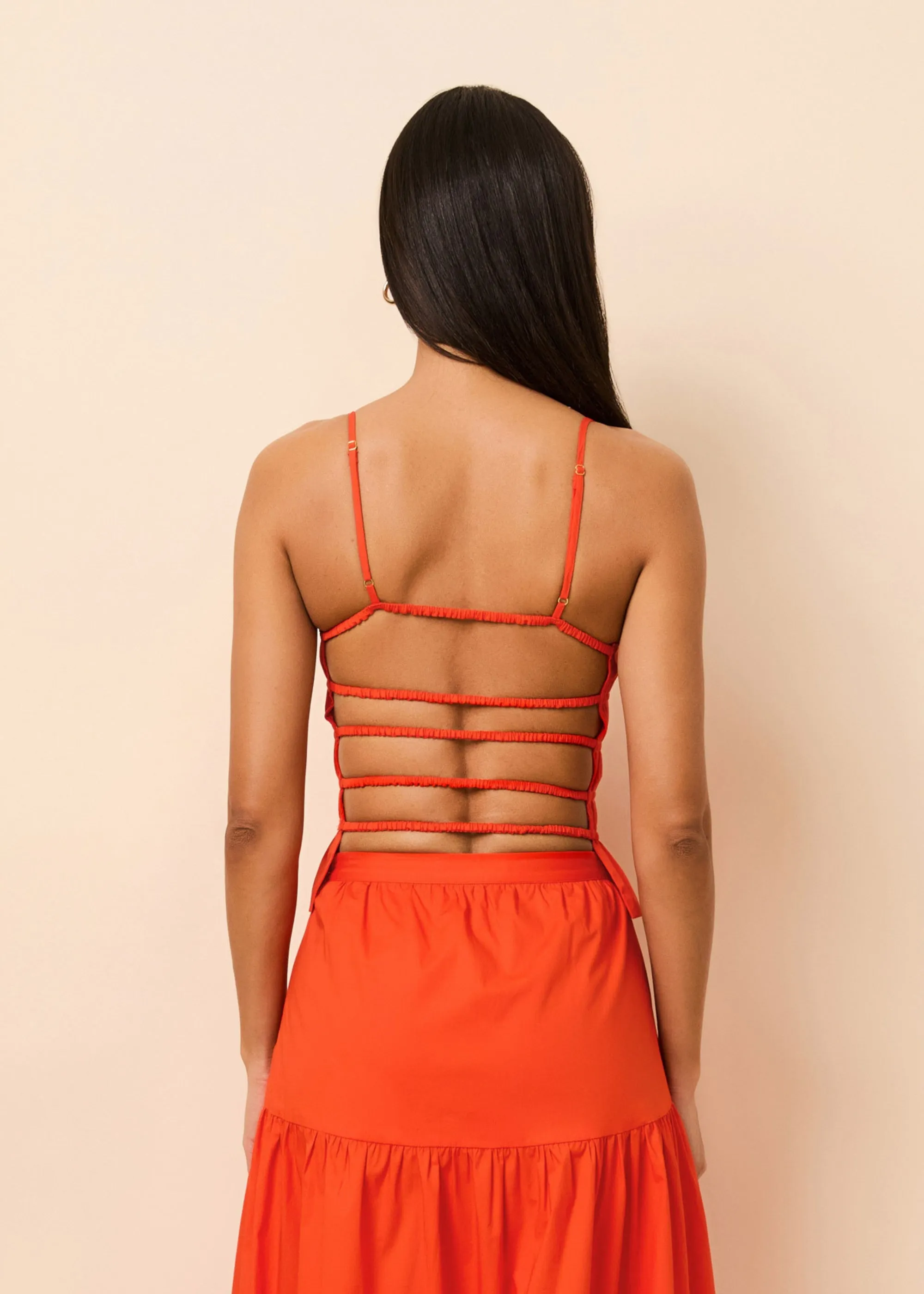 Delta Top Poplin Habanero sold by SOLID & STRIPED product image thumbnail 4