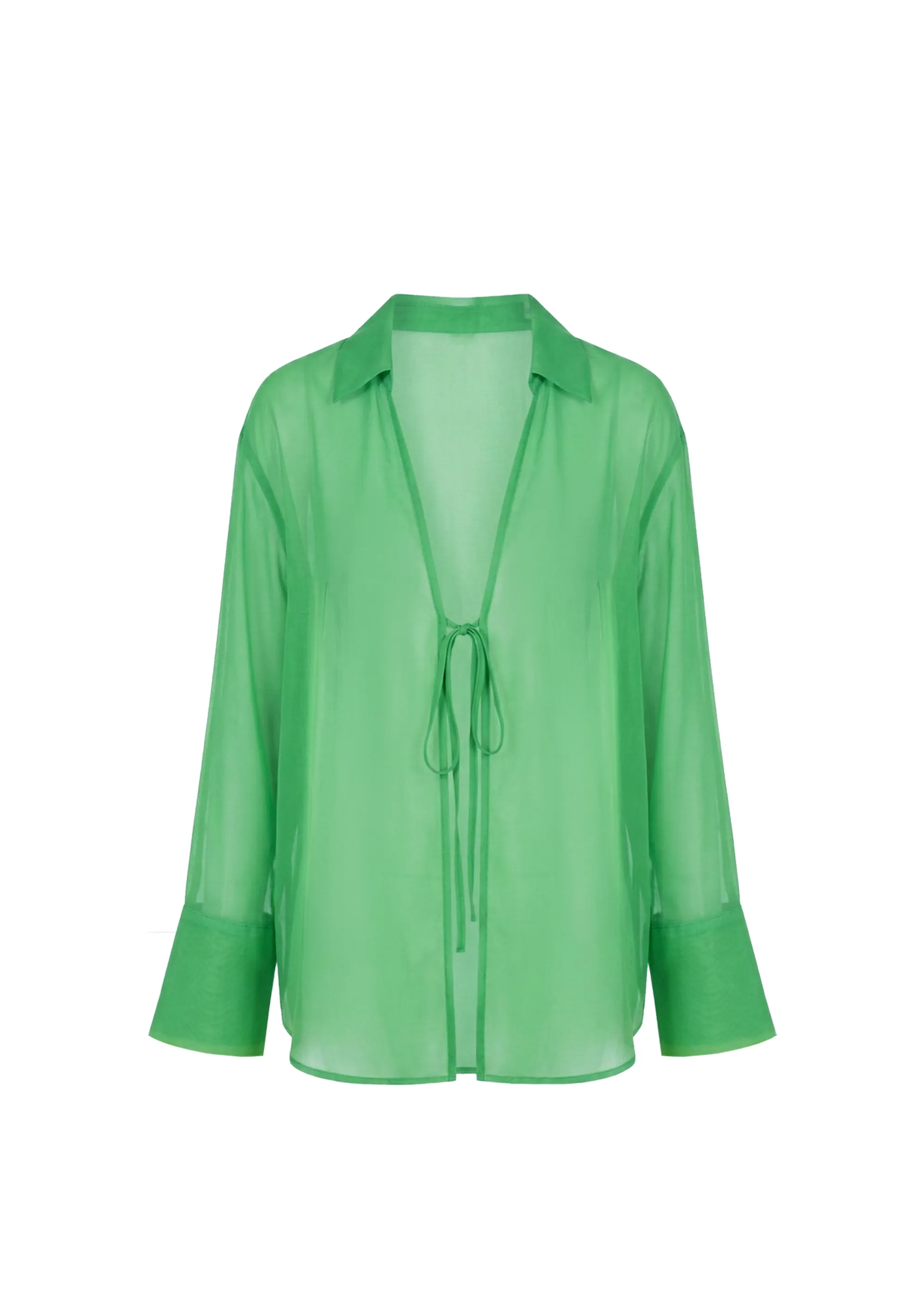Jaclyn Tunic Crinkle Sheer Turtle Green sold by SOLID & STRIPED product image thumbnail 5