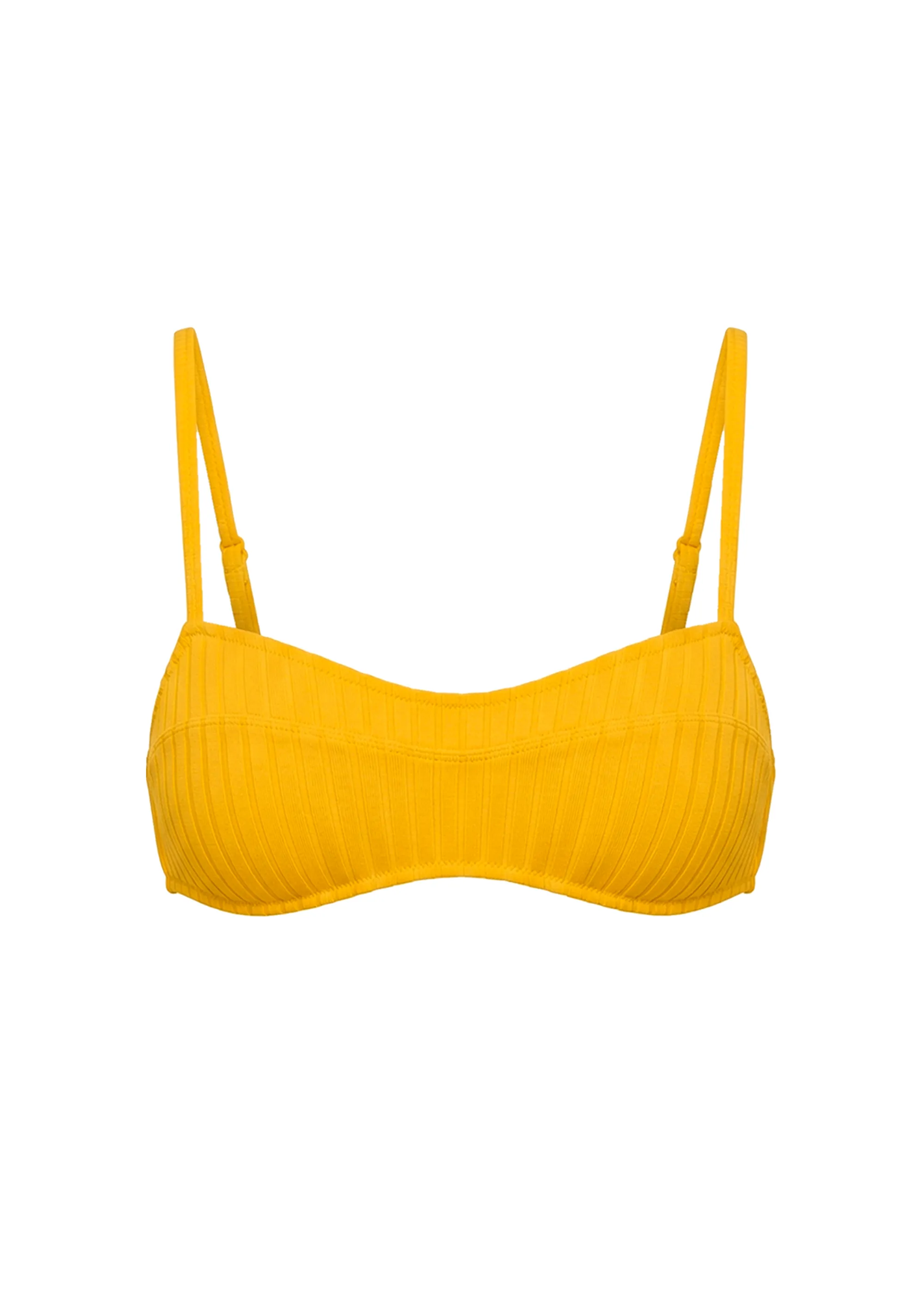 Elsa Bikini Top Luxe Rib Pineapple sold by SOLID & STRIPED product image thumbnail 5