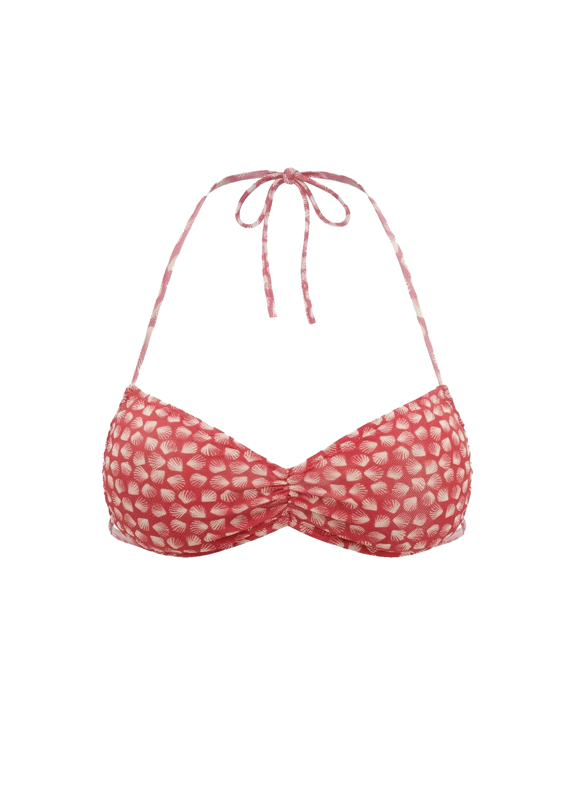 Rowan Bikini Top Mesh Rooftop Red Shell Print sold by SOLID & STRIPED product image thumbnail 5