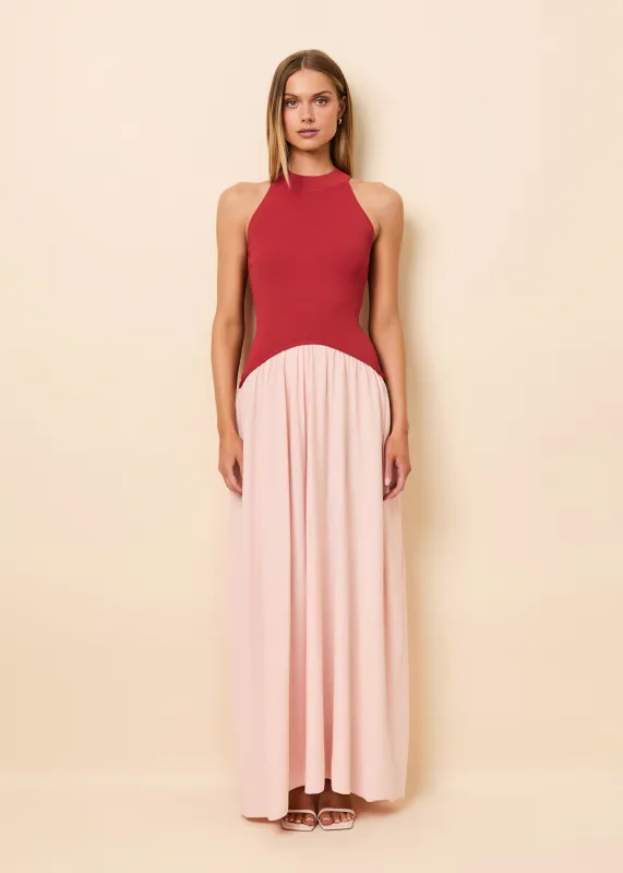 Isola Dress Rooftop Red / Sandbar made by SOLID & STRIPED