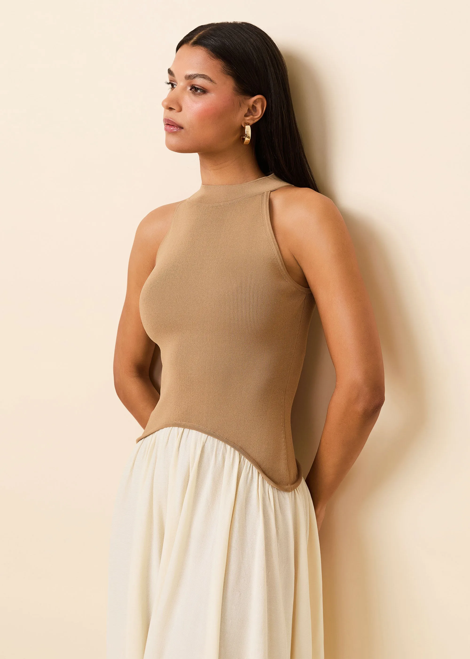Isola Dress Camel / Brule sold by SOLID & STRIPED product image thumbnail 2