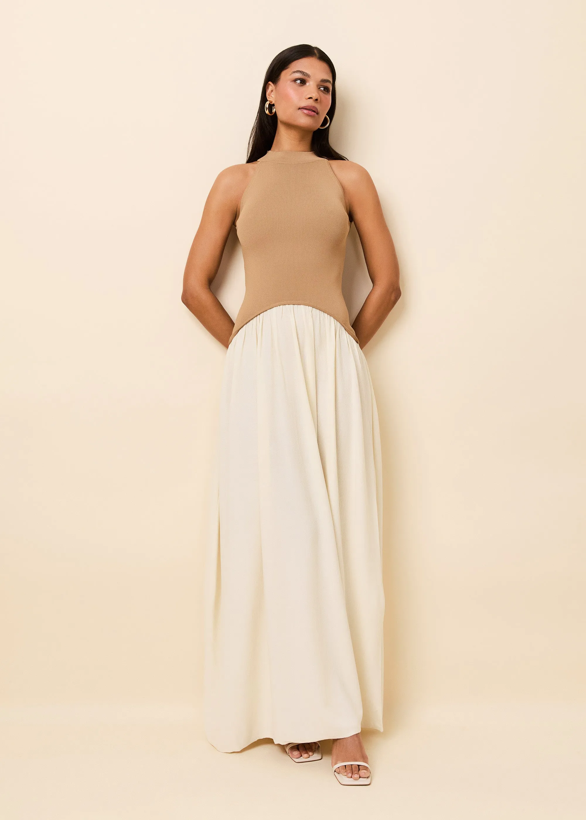 Isola Dress Camel / Brule sold by SOLID & STRIPED product image thumbnail 5
