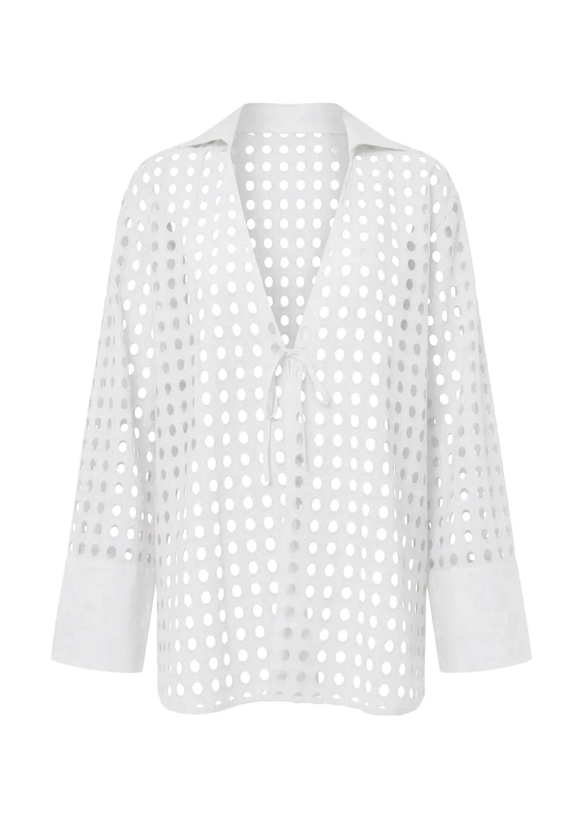 Jaclyn Tunic Classic Eyelet Optic White sold by SOLID & STRIPED product image thumbnail 4