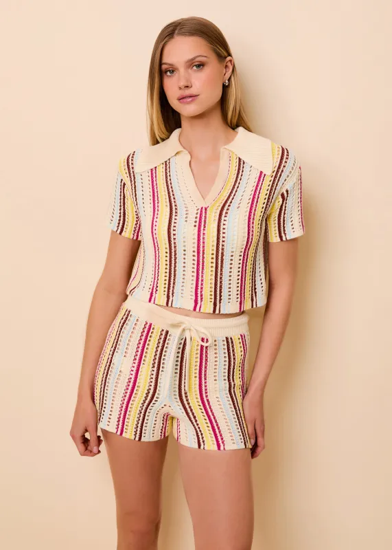 Scarlett Top Ladder Knit Symi Stripe made by SOLID & STRIPED